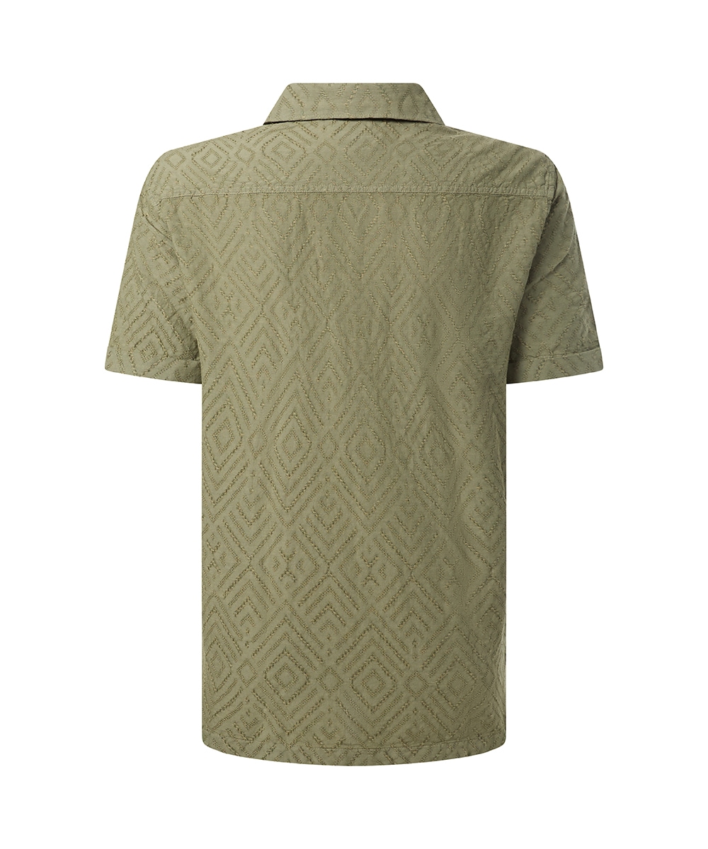 Pioneer Authentic Jeans Chemise à manches courtes avec motif jacquard