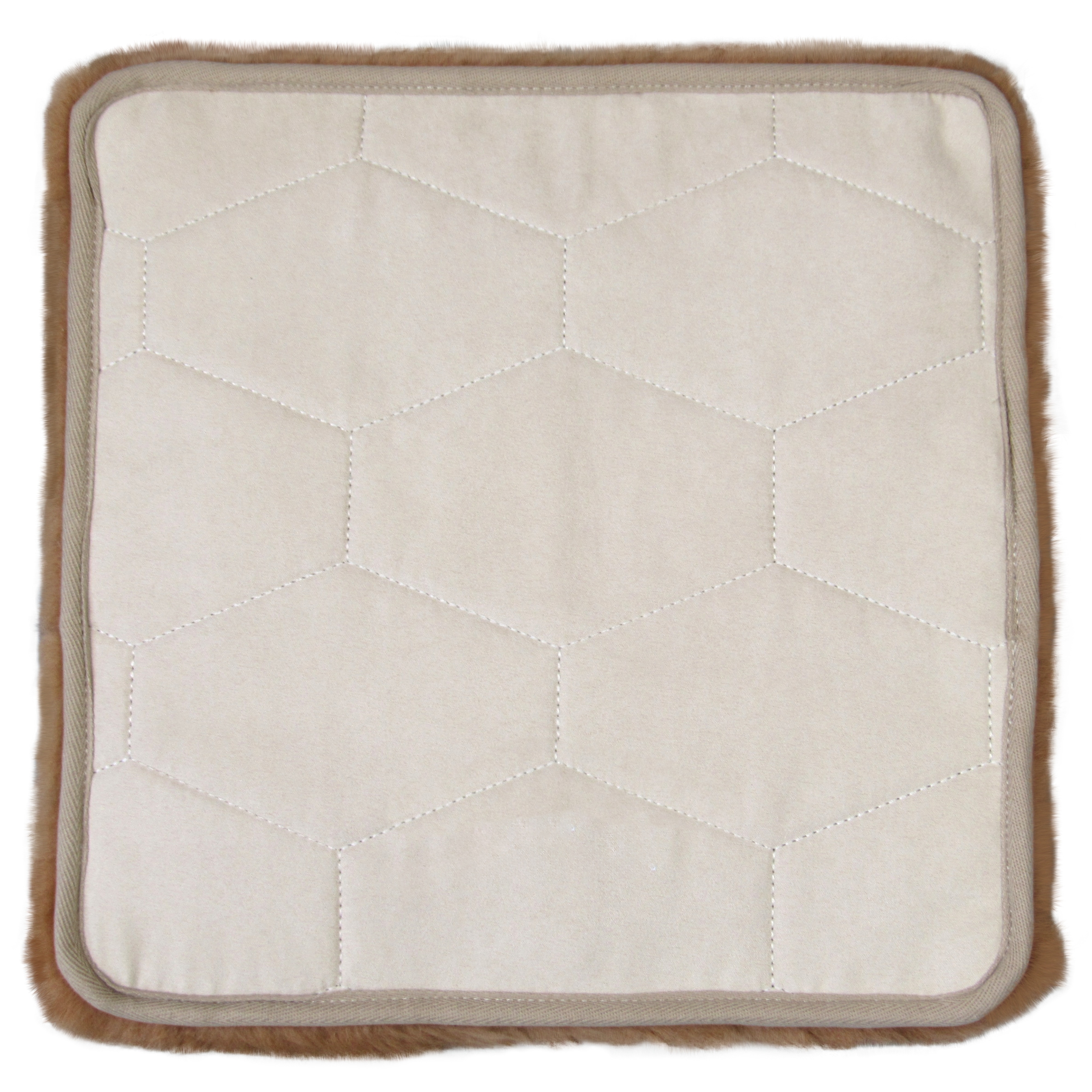 Heitmann Felle Coussin d'assise »Lammfell Patchwork« coussin d'assise, carré, 35x35 cm, véritable peau d'agneau, doux et moelleux