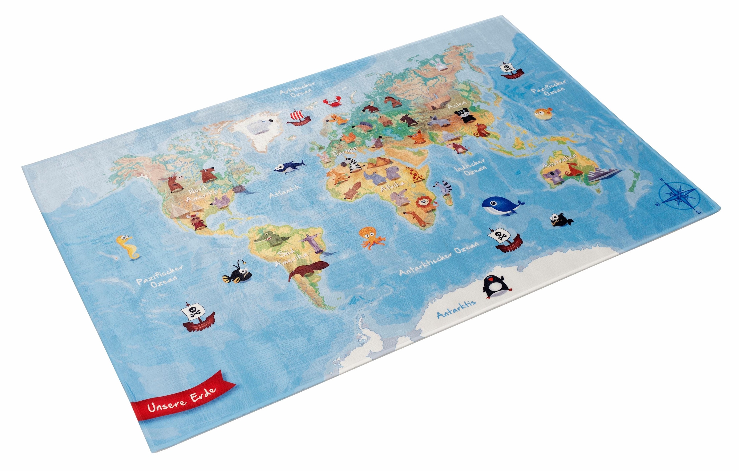Böing Carpet Kinderteppich »Lovely Kids 413«, rechteckig, Motiv Weltkarte  kaufen