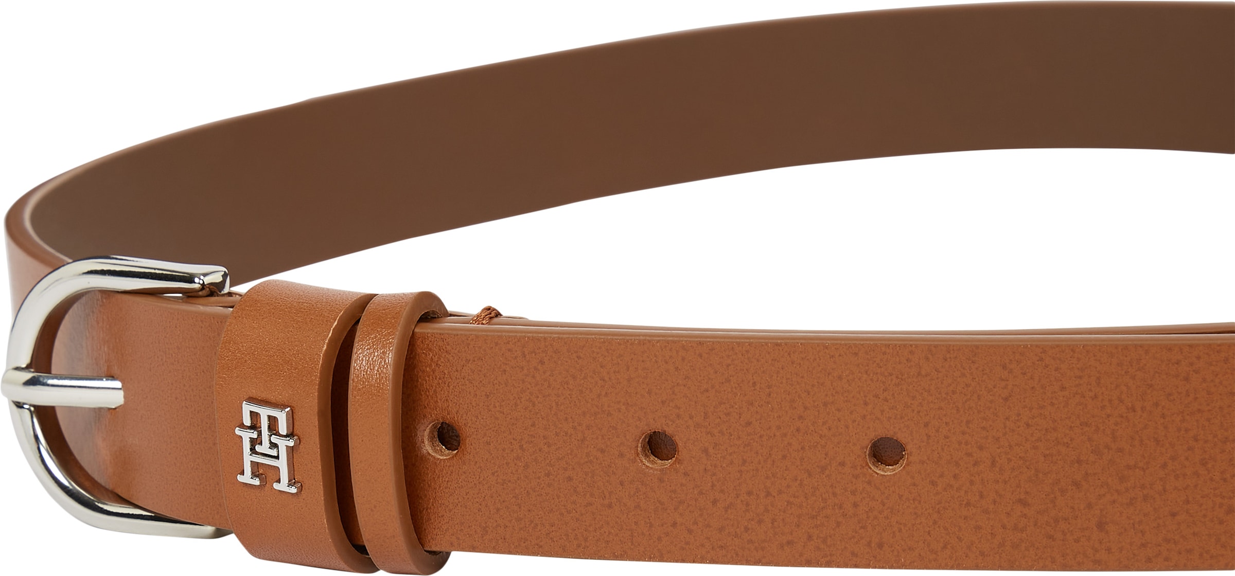 Tommy Hilfiger Ledergürtel »ESSENTIAL EFFORTLESS 2.5 SV«, Einfachdornschliesse, Metallemblem