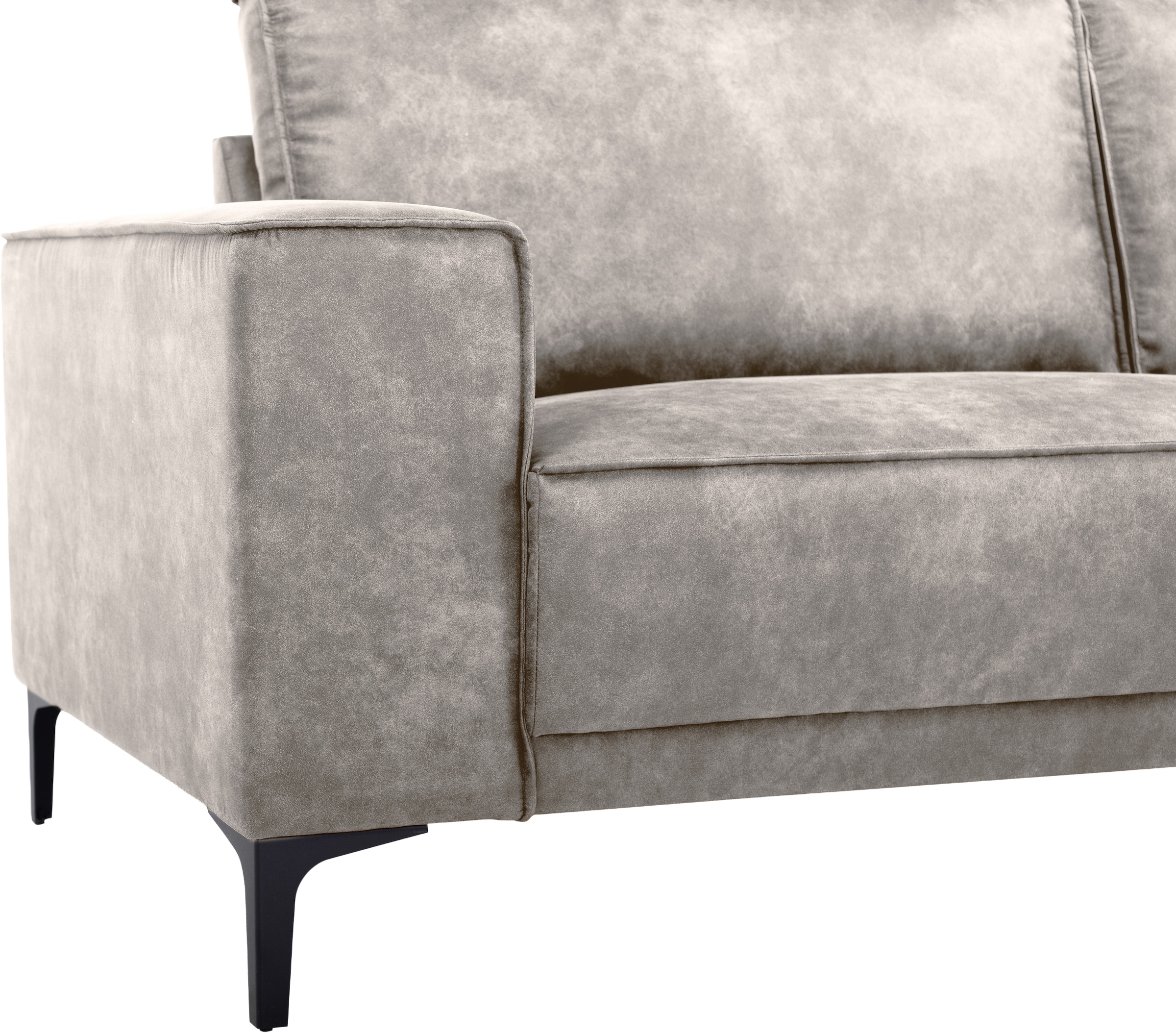 GOODproduct 2-Sitzer »OLAND Luxus-Microfaser, Sofa, B: 164 cm, Skandi-Design« 164 cm, Wellenunterfederung, Skandi-Design, Metallfüsse