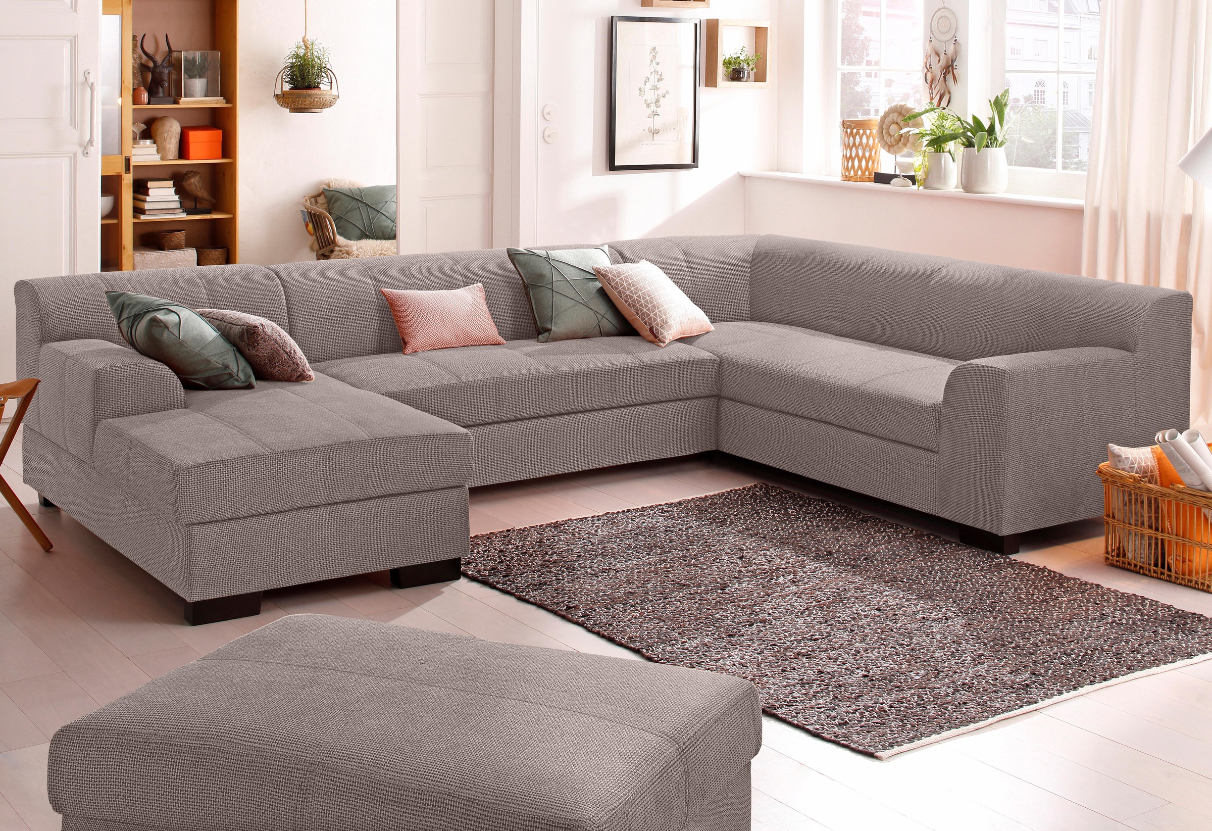 Image of Home affaire Wohnlandschaft »Falk«, mit Federkern und wahlweise mit Bettfunktion und Bettkasten bei Ackermann Versand Schweiz