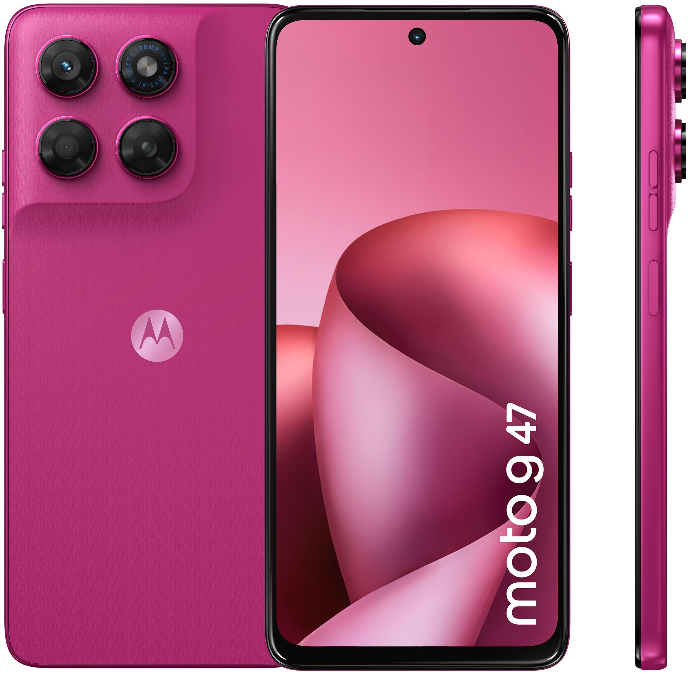 Motorola Smartphone "moto g47 128 GB" PANTONE Fuchsia Red