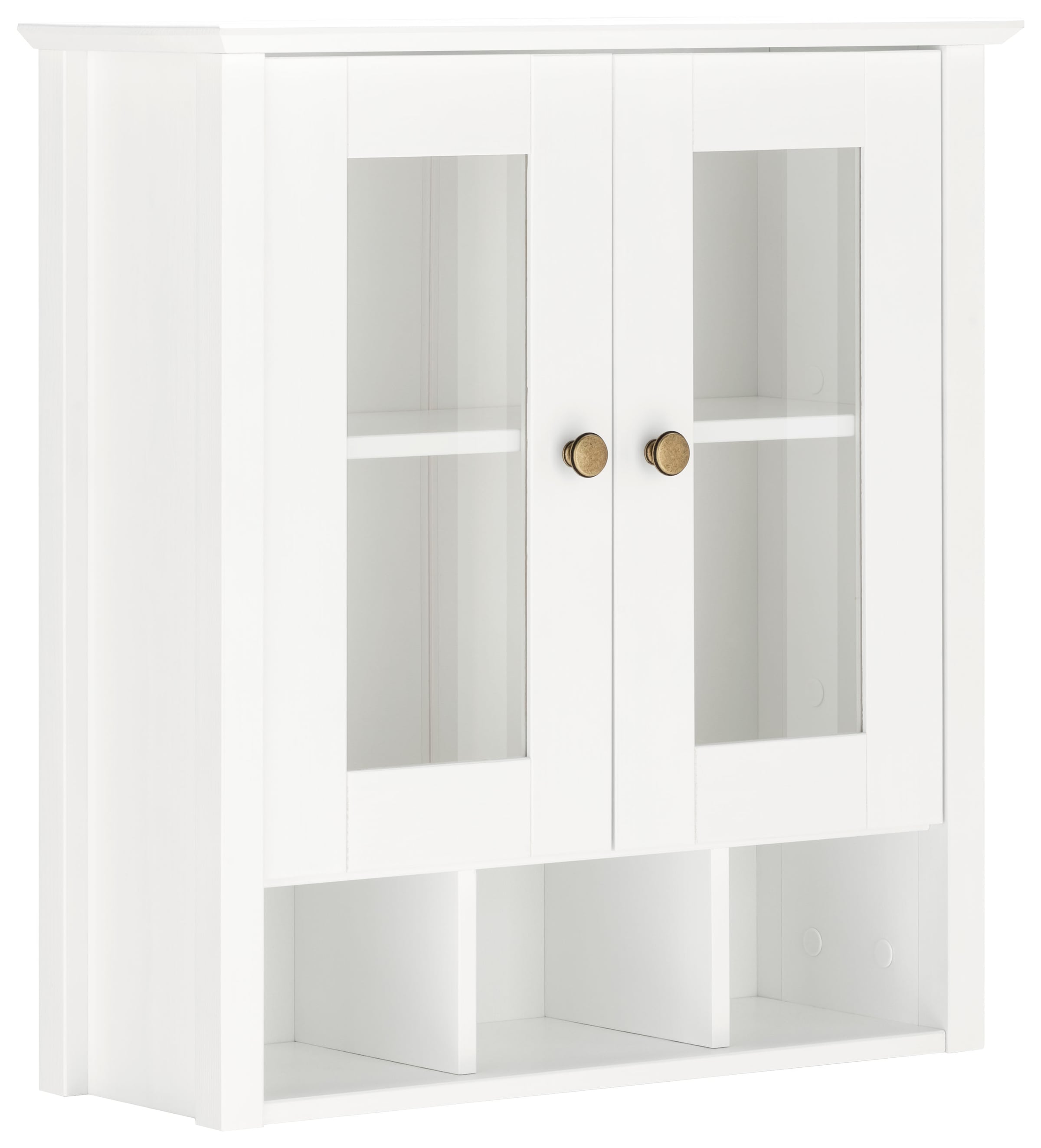 Home affaire Armoire suspendue »Vili« Badezimmerschrank, mit Glastüren, Breite 60 cm, aus Massivholz