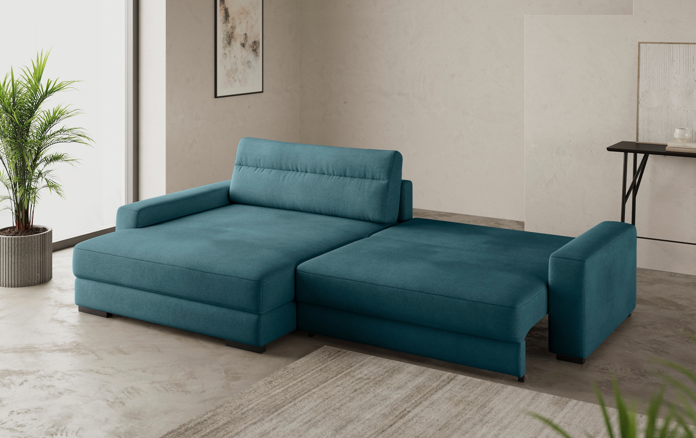 Mr. Couch Ecksofa »Marcello L-Form«, inklusive EasyBett und Bettkasten