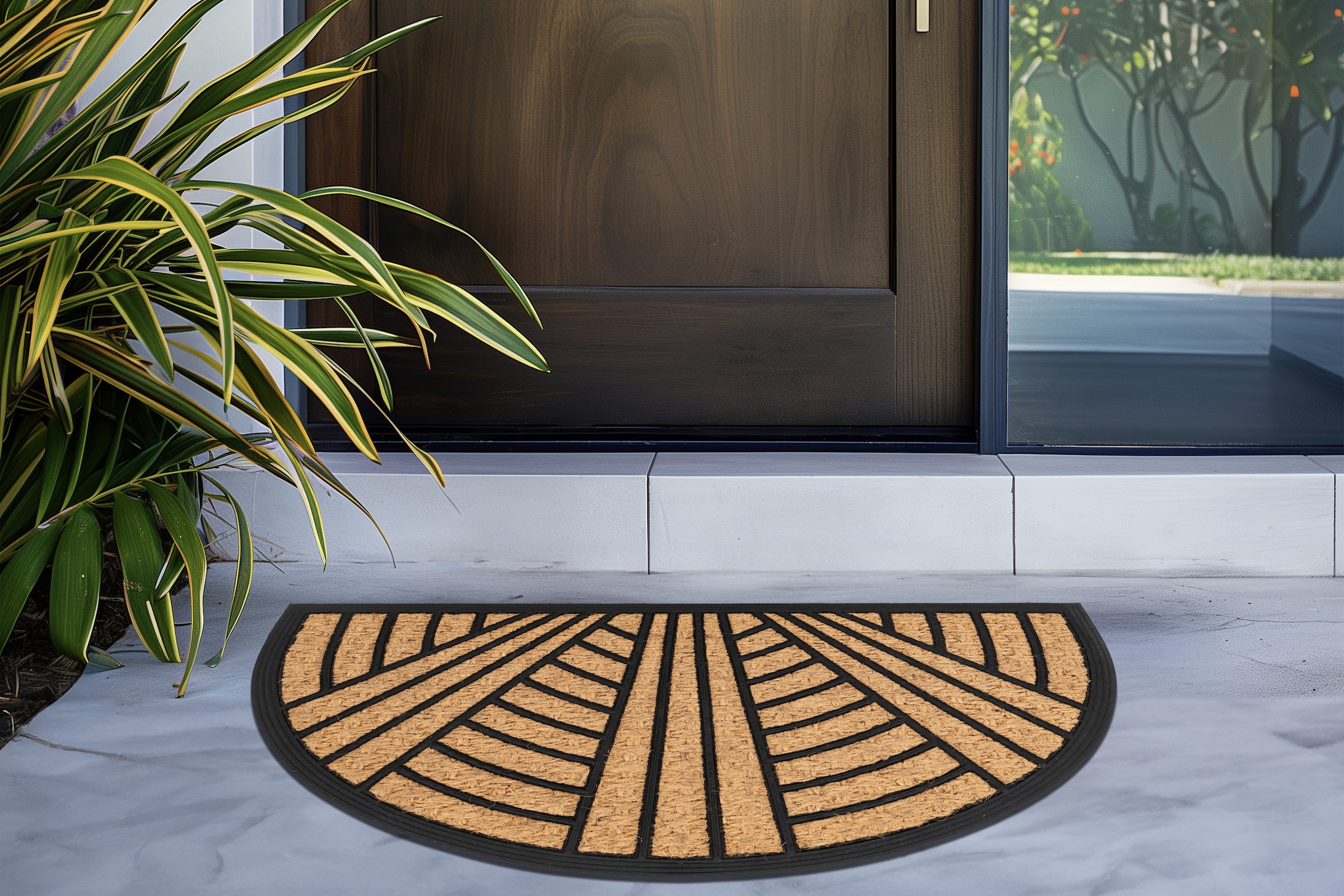 Kayoom Fussmatte »Style Step 125« halbrund 11 mm Höhe Türmatte, Eingang, Kokos