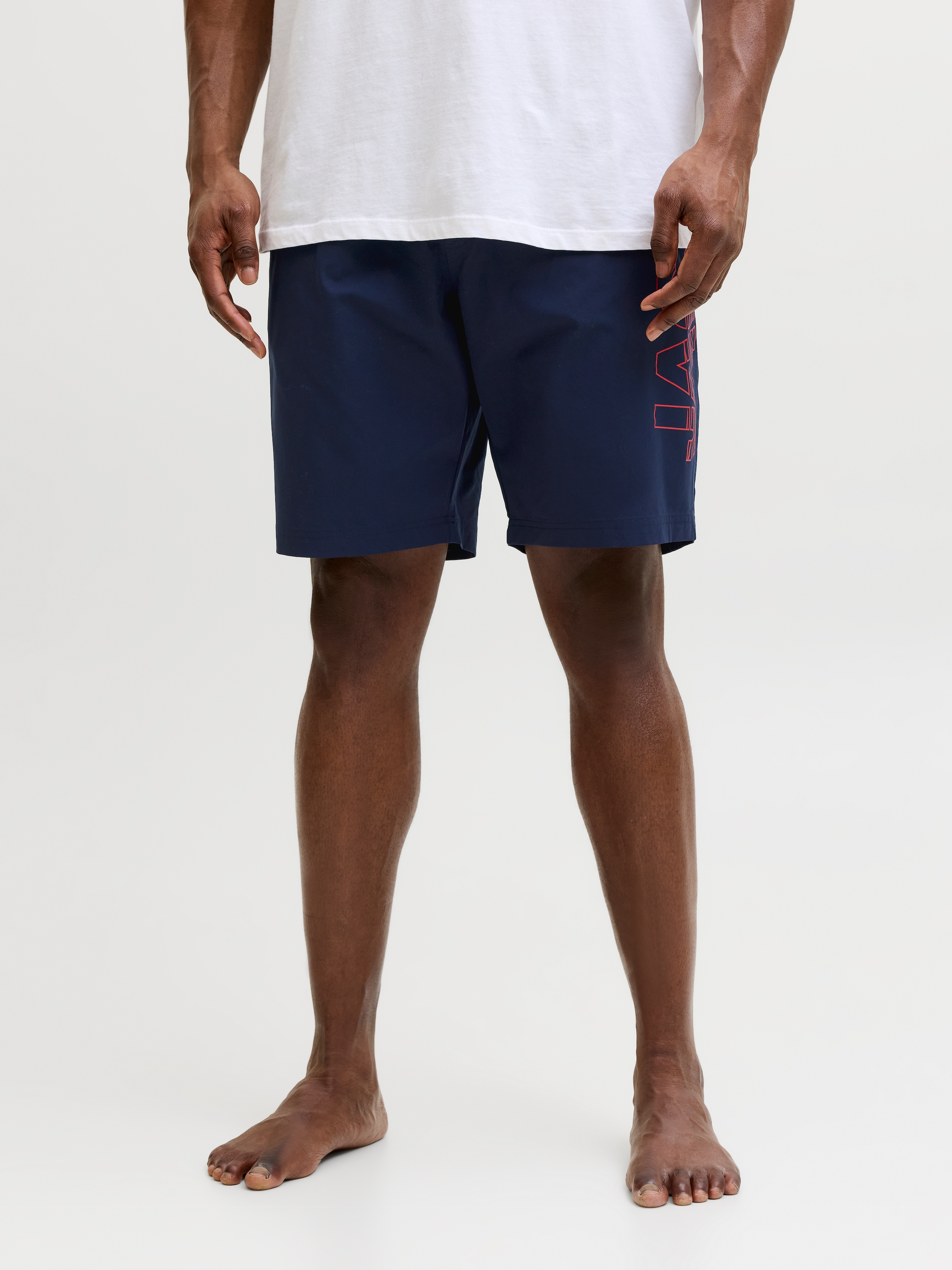 Jack & Jones PlusSize Badeshorts »JPSTMAUI WAVE LOGO SWIM SHORTS SN PLS« Kunstfaser, mit elastischem Bund, normal geschnitten