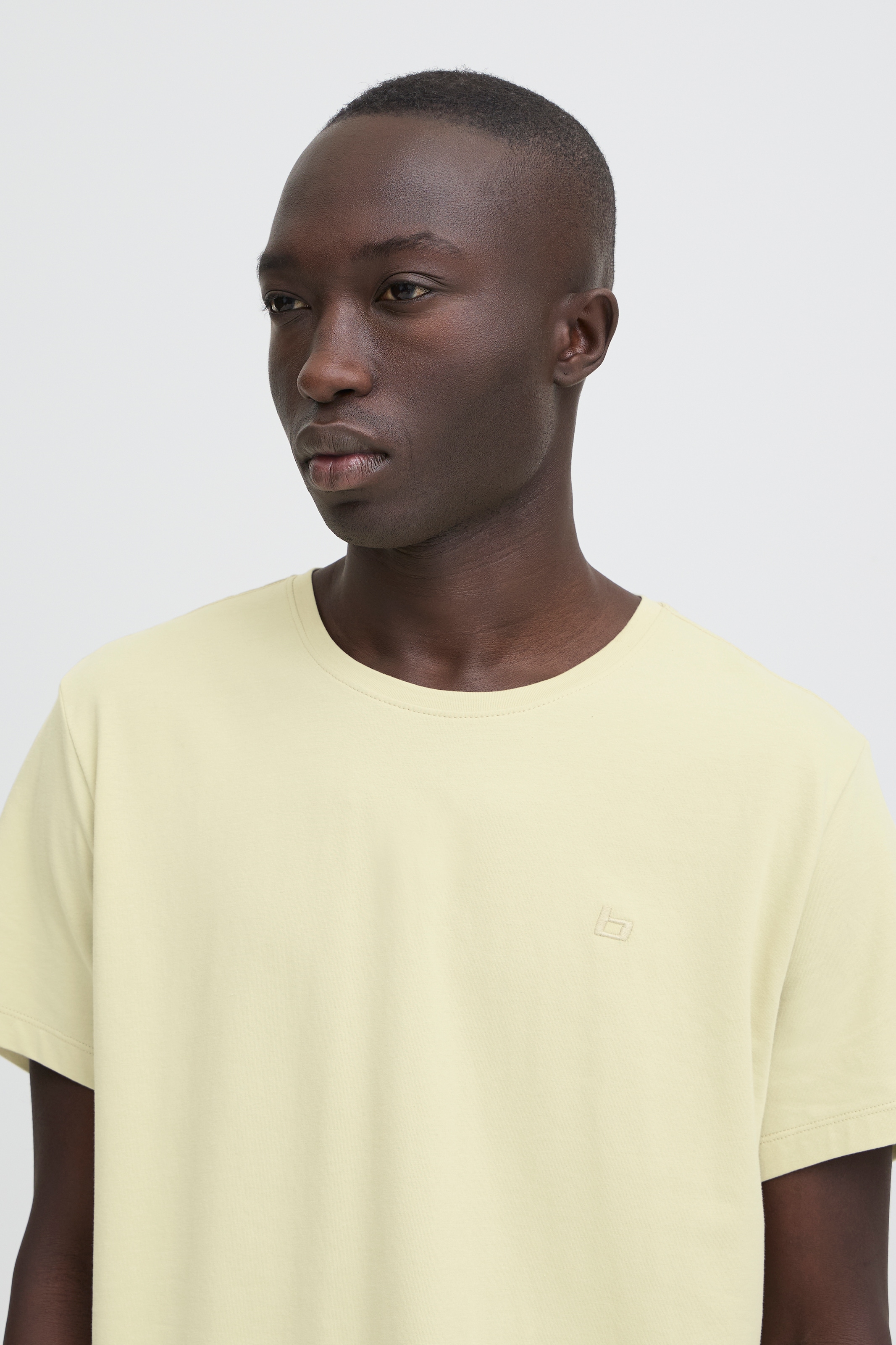 Blend Shirt à col rond »BHDinton tee crew« avec étiquette de marque, en mélange de coton, coupe régulière, en jersey simple