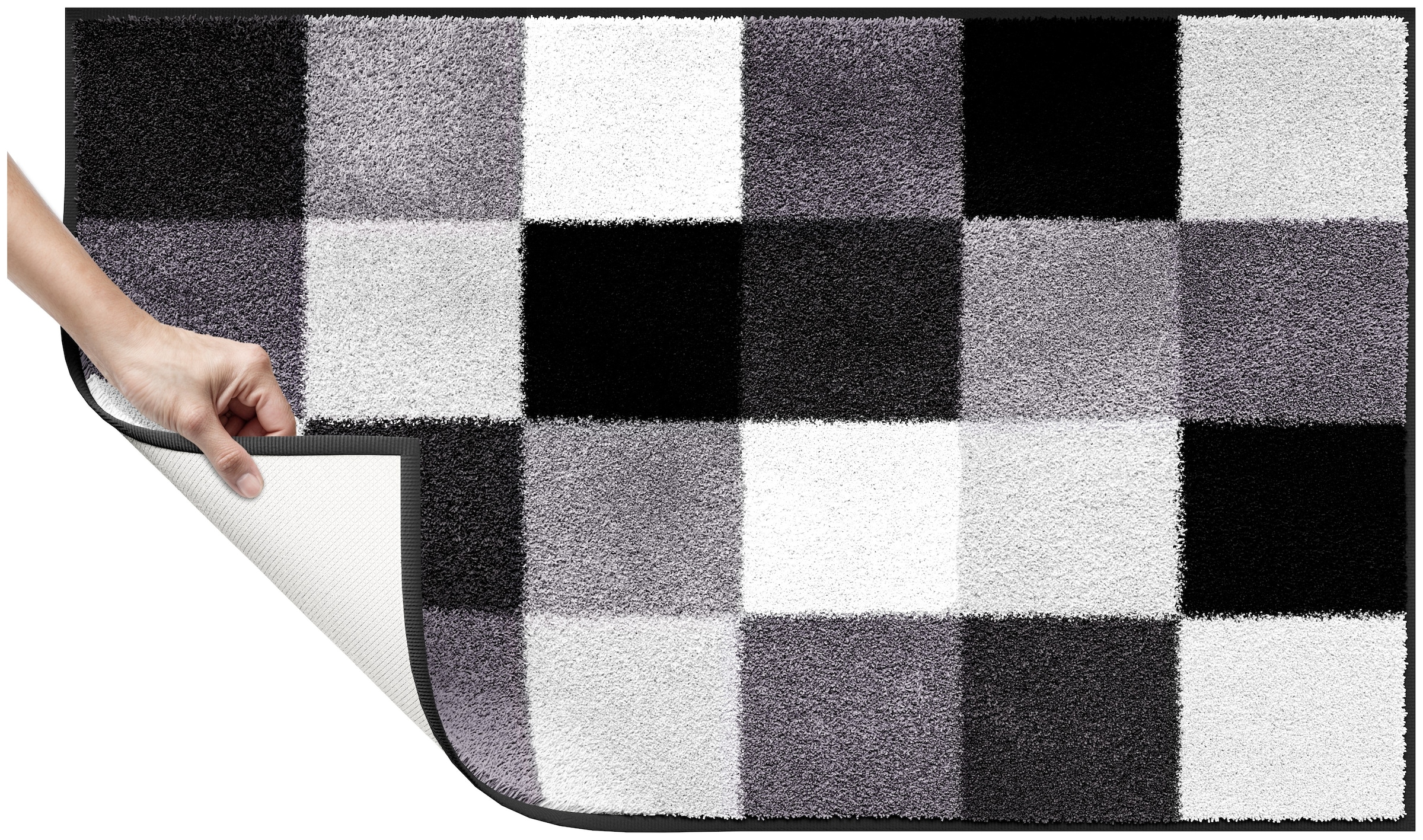 Grund Tapis de bain »Mosaik, Badvorleger, Badezimmer Teppich, sehr weich« Höhe 20 mm revêtement antidérapant angenehm weich, auch als 3 teiliges Set erhältlich, Made in Europe
