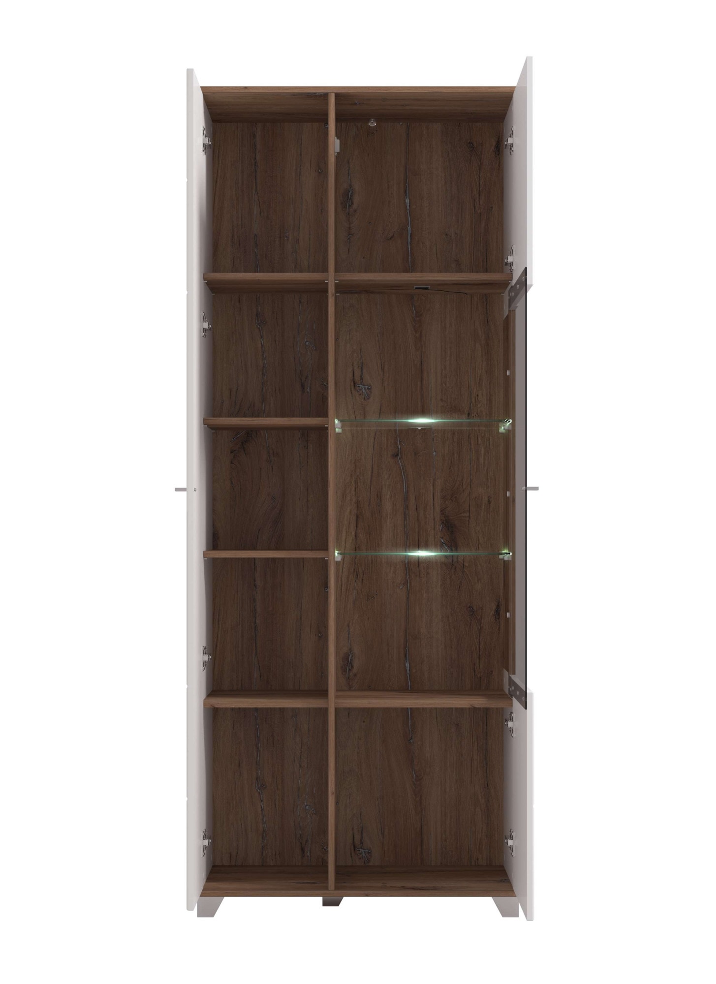 INOSIGN Vitrine »Burgundy Vitrinenschrank, Standvitrine, Showcase« Hochglanzfronten, Glastür, Komplettes Innenleben