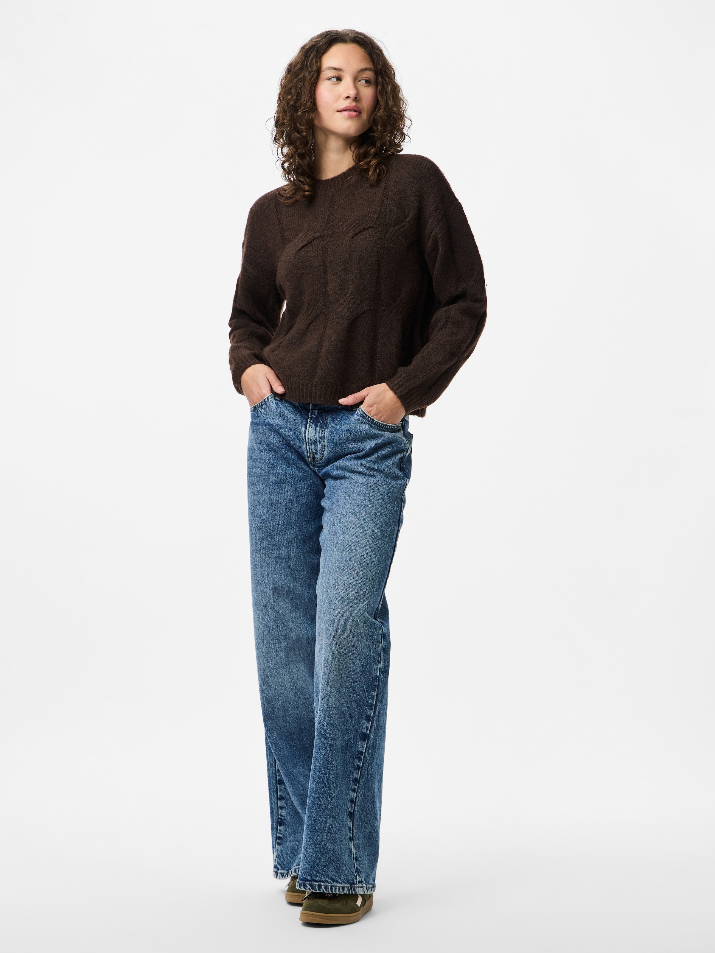 pieces Pull en tricot »PCJENNA LS O-NECK CABLE KNIT NOOS BC«