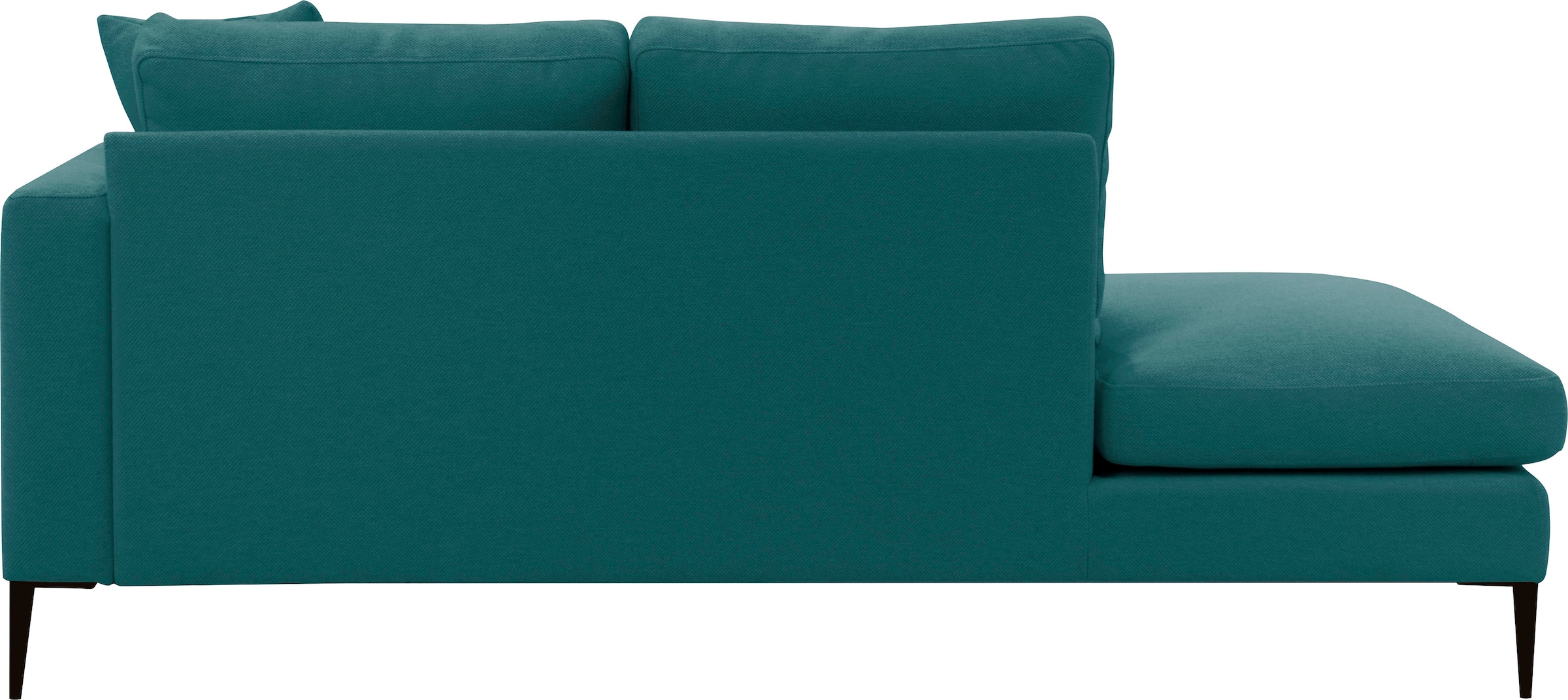 Leonique Recamiere »Cozy Chaiselongue, Masse B/T/H: 195/97/80 cm«, mit losen Kissen und Metallbeinen, Armlehne links oder rechts wählbar