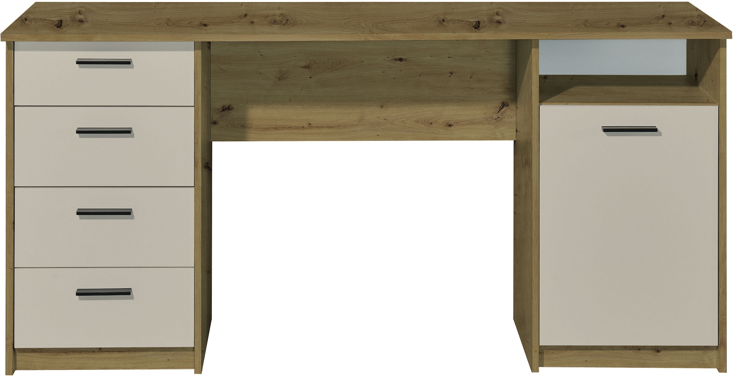 Image of BEGA OFFICE Schreibtisch "Lotta, BxHxT 160x77x50 cm" 1 Stk. tlg. Breite 160cm, Vollauszug für Schubkästen