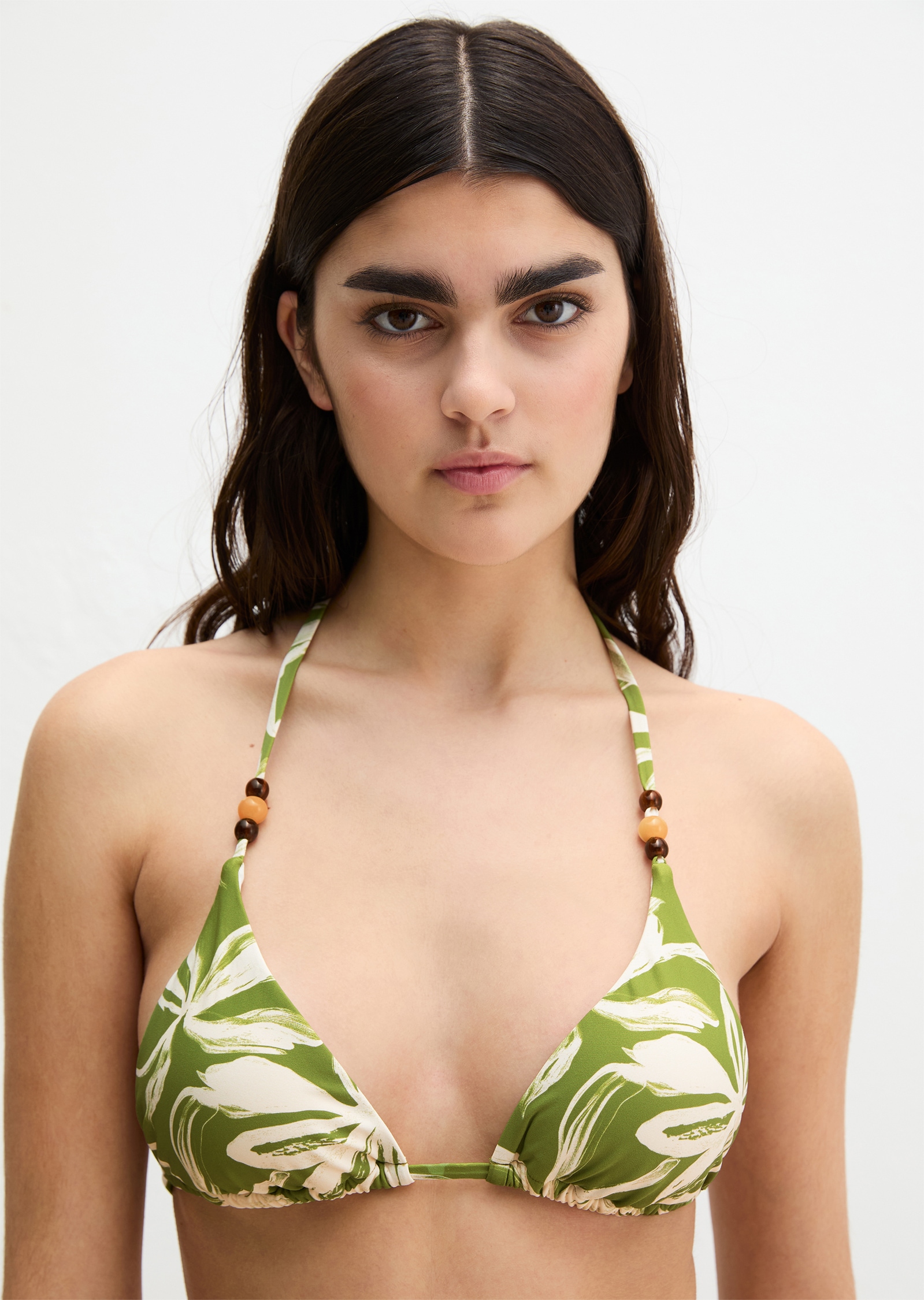 Image of Marc OPolo Bandeau-Bikini-Top "Shiny Abstract Flower AOP"