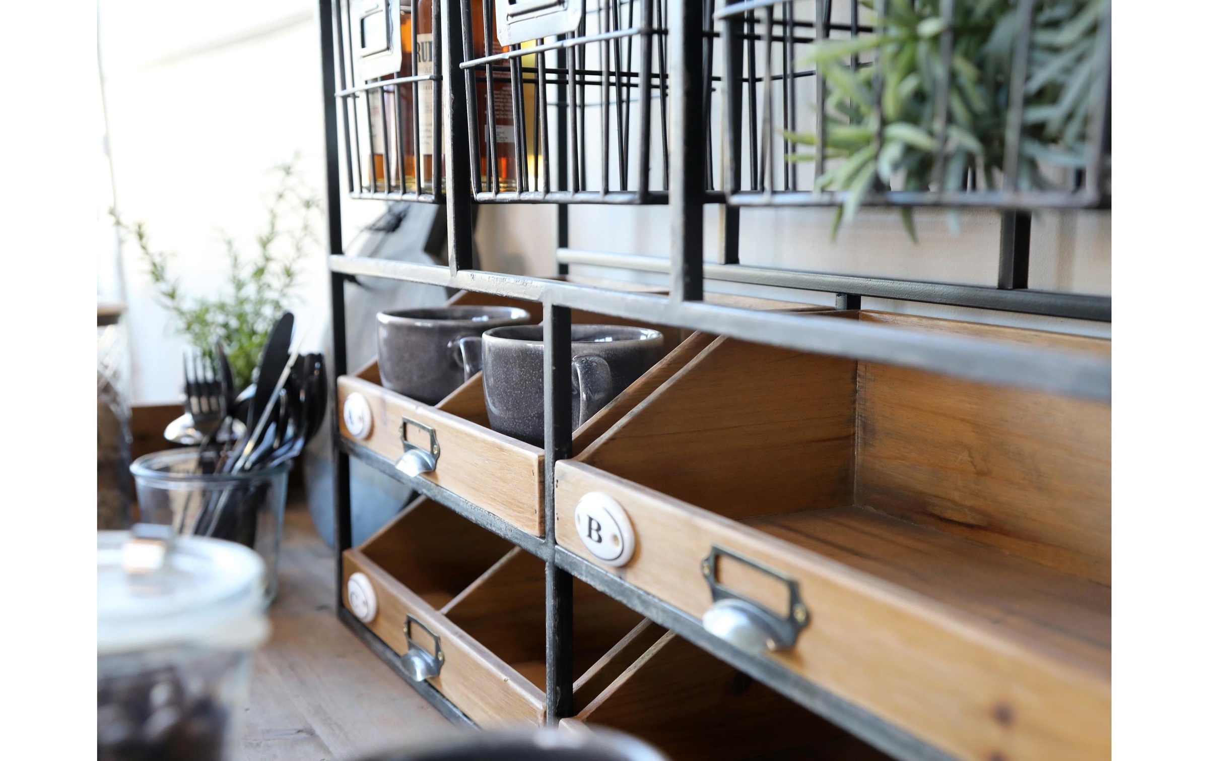 Chic Living Wandregal "Wandregal mit Schubladen"