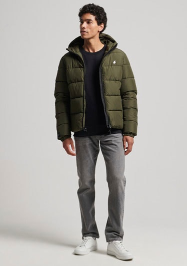 Superdry Steppjacke »HOODED SPORTS PUFFR JACKET«, mit Kapuze