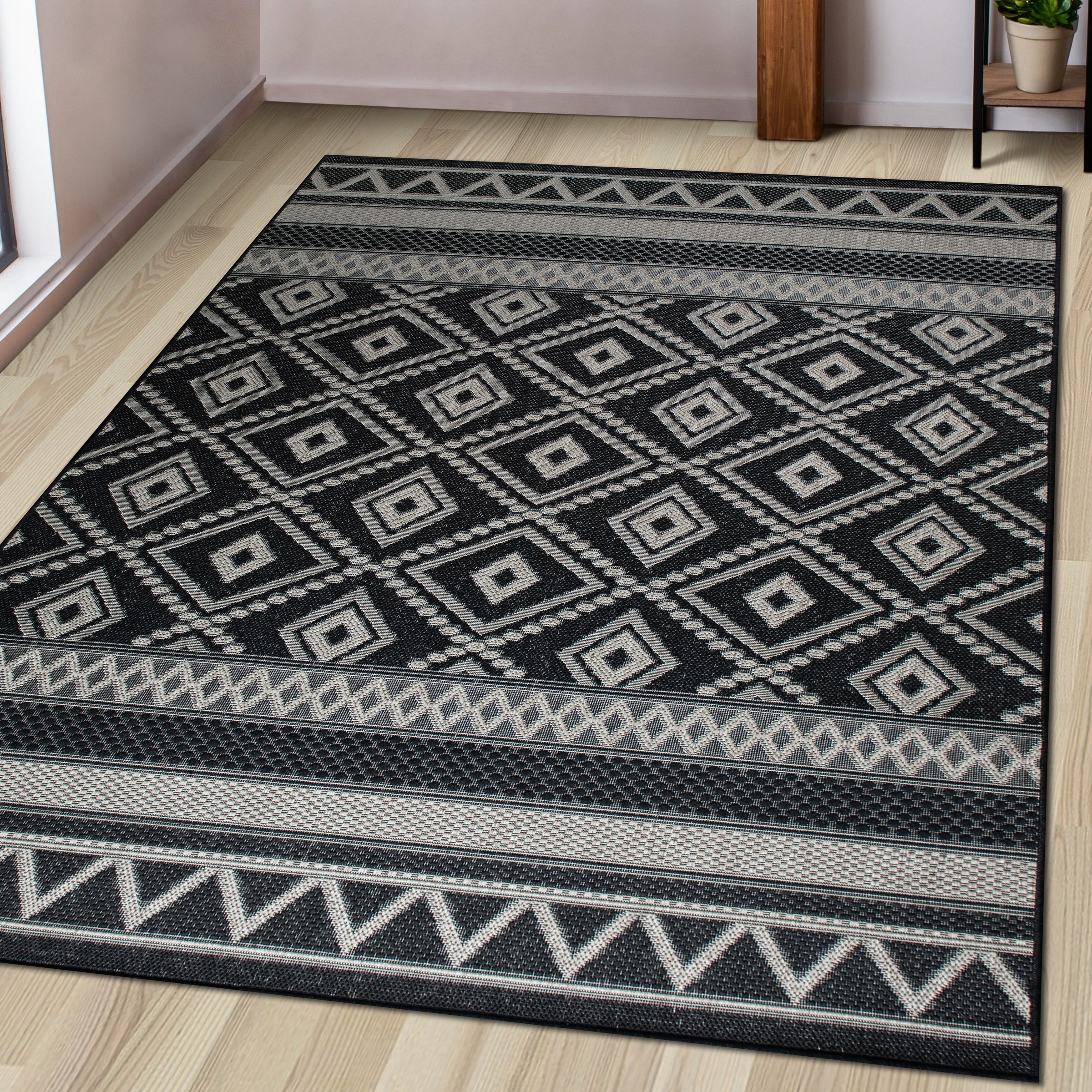 my home Teppich »Toronto auch als Läufer erhältlich«, rechteckig, 3 mm Höhe, In- und Outdoor geeignet, Sisal-Optik, Wetterfest & UV-beständig, Boho