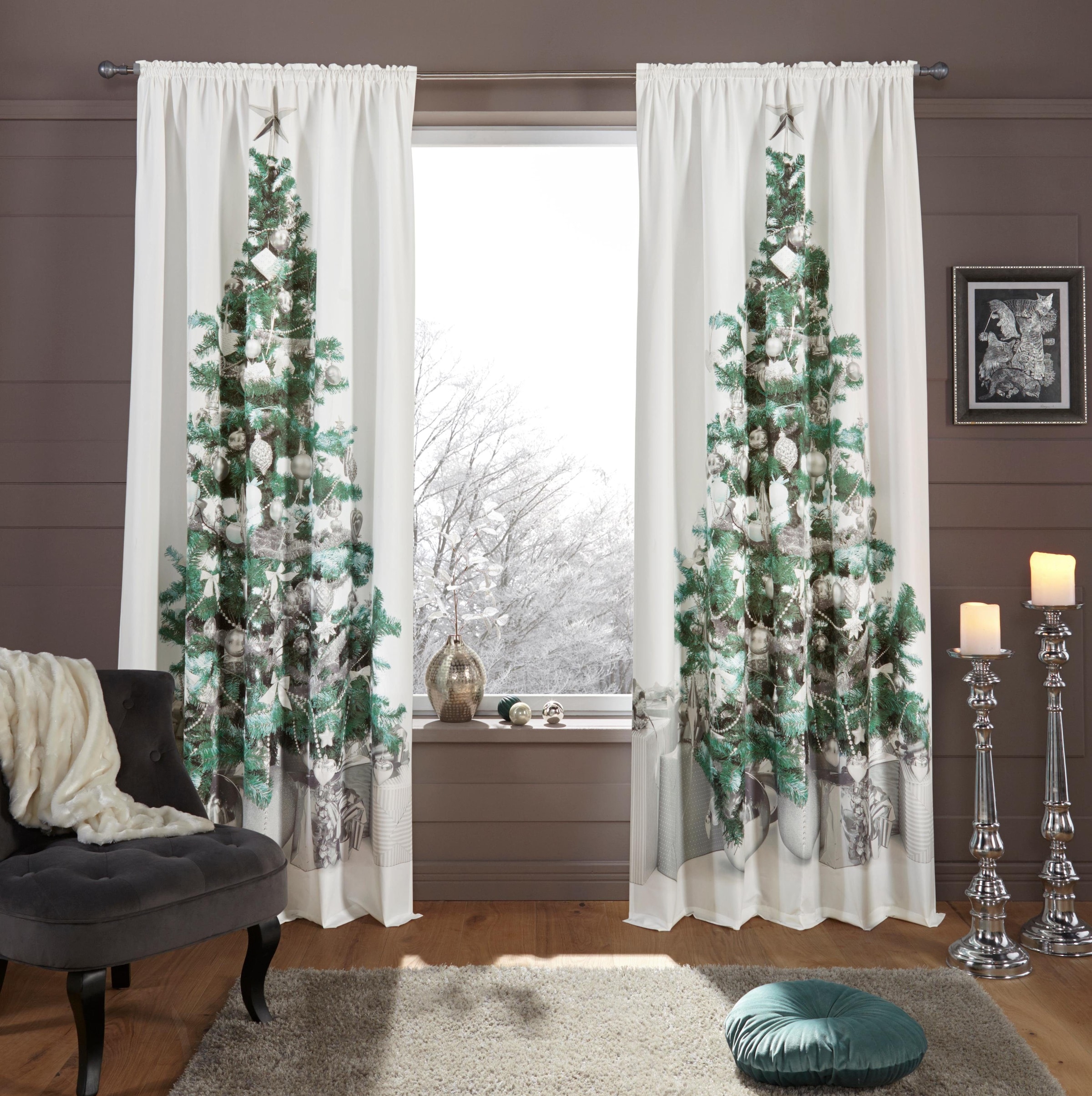 ♕ my home 230x140 auf Tree«, HxB: St.), Weihnachtsdeko »Xmas Vorhang (1 mit Weihnachtlich versandkostenfrei