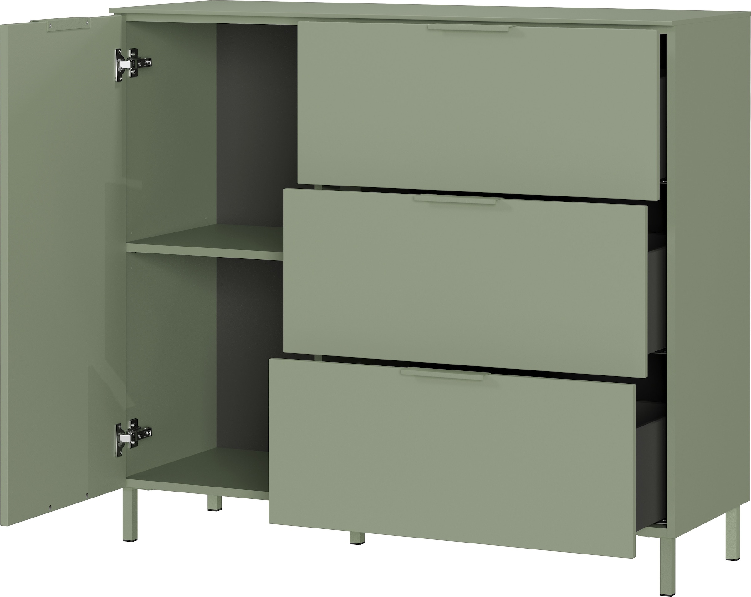 GERMANIA Buffet »Savoca« 1 cuis tlg. Largeur 109 cm, soft-close, 2 variantes de pieds incluses, Fabriqué en Allemagne