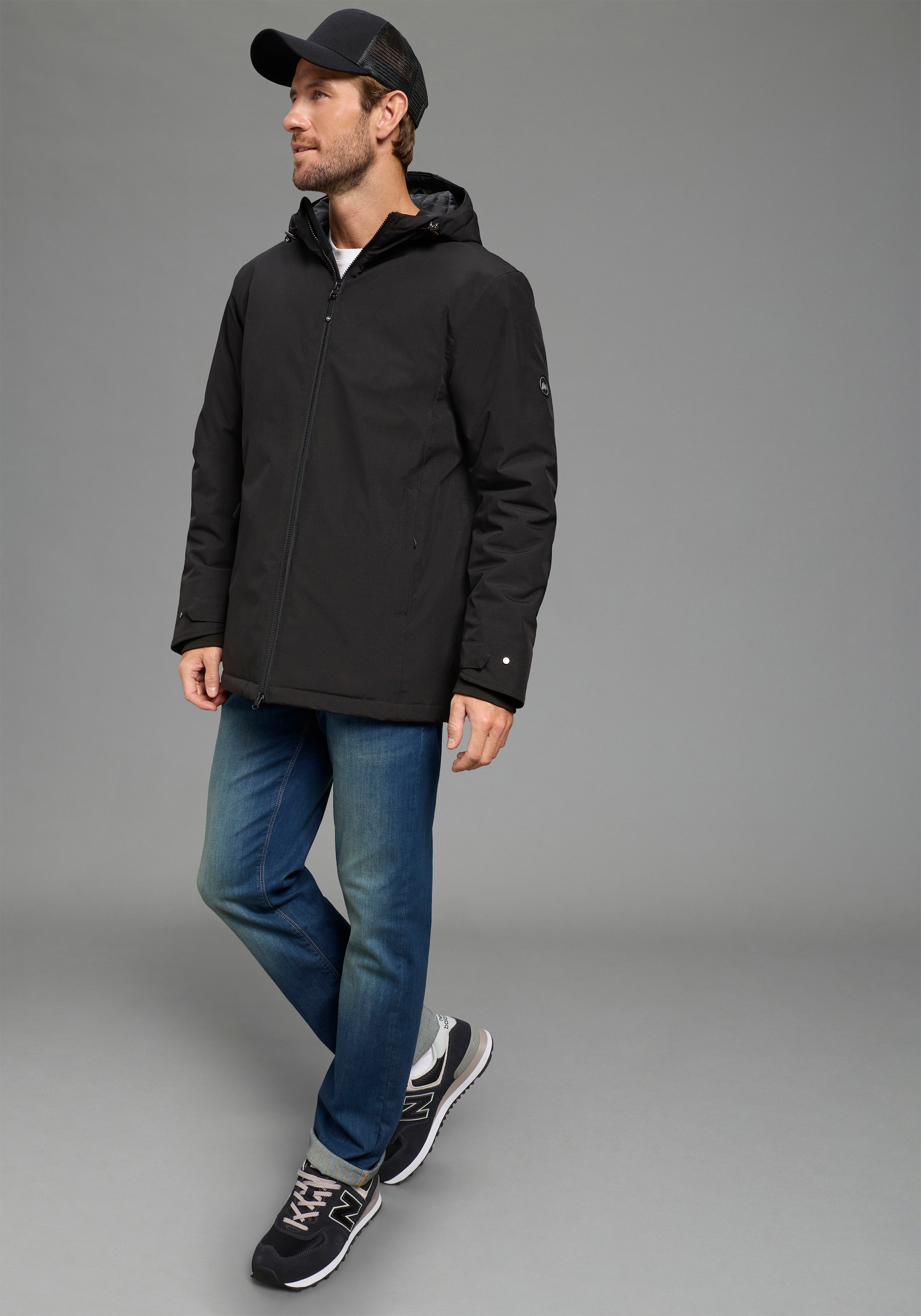 Polarino Veste fonctionnelle mit Kapuze Wärmend, winddicht, wasserabweisend, Übergangsjacke