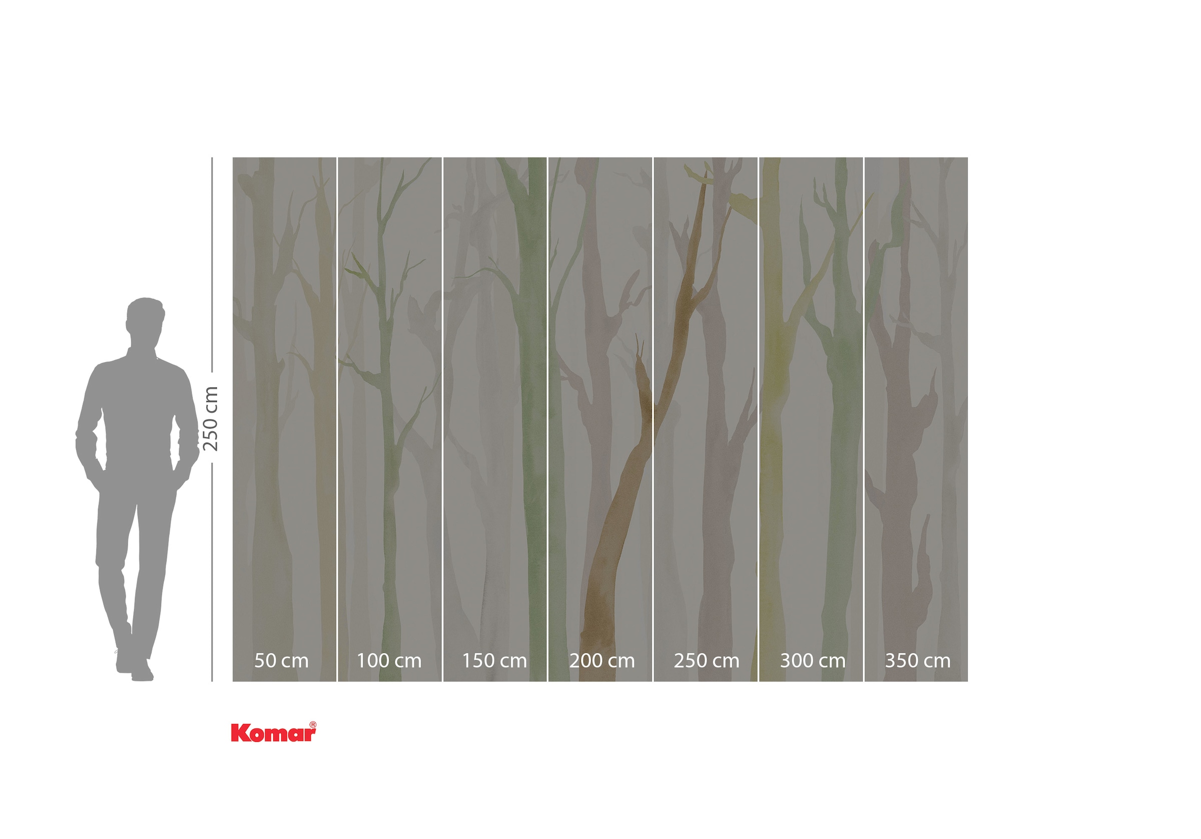 Komar Fototapete »Komar Vlies Fototapete - Shadow Woods - Grösse 350 x 250 cm«, bedruckt