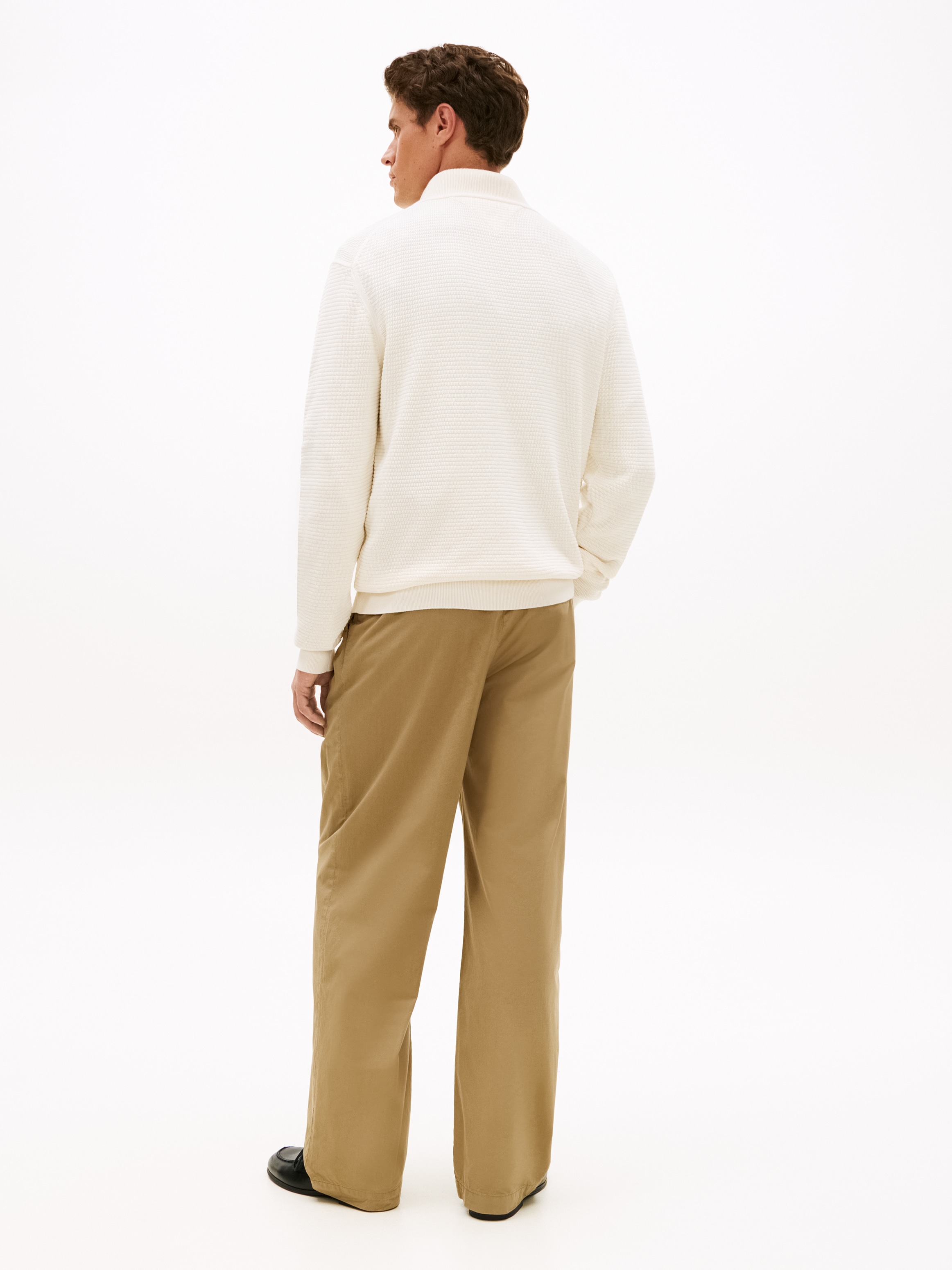 Tommy Hilfiger Pull en tricot »SEASONAL STRUCTURE ZIP MOCK« Regular fit mit Troyerkragen