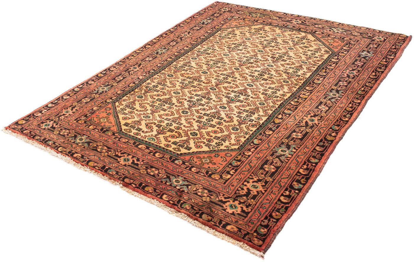 Image of morgenland Orientteppich »Perser - Classic - 193 x 145 cm - beige«, rechteckig, 10 mm Höhe, Wohnzimmer, Handgeknüpft, Einzelstück mit Zertifikat bei Ackermann Versand Schweiz