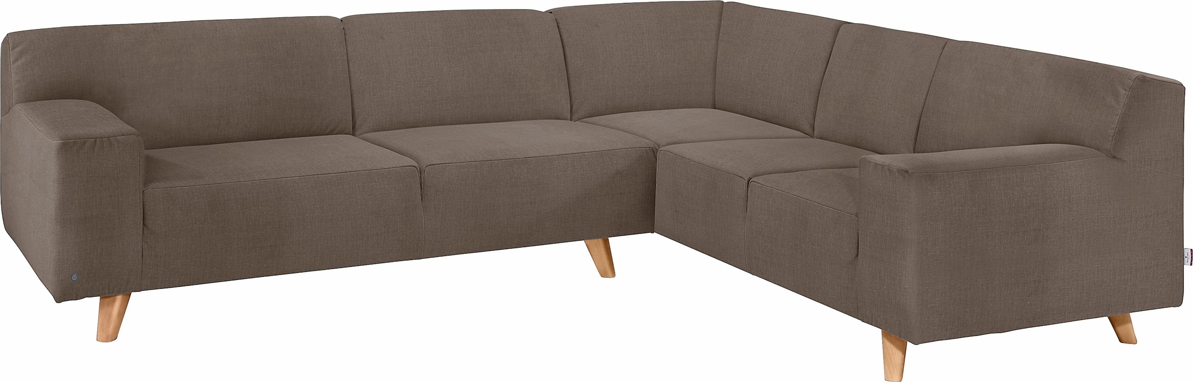 Ecksofa »NORDIC PURE«, im Retrolook, Füsse Buche natur