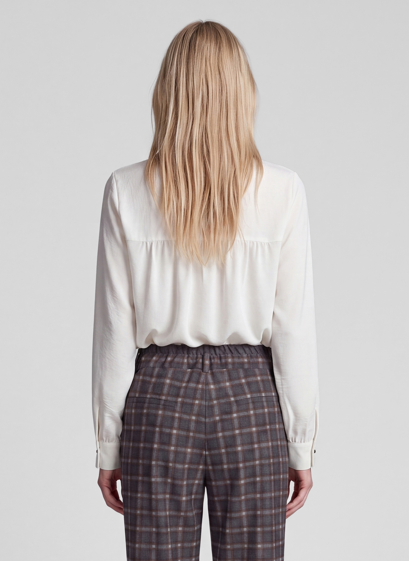Rabe Langarmbluse Viskose-Bluse mit grosser Schleife