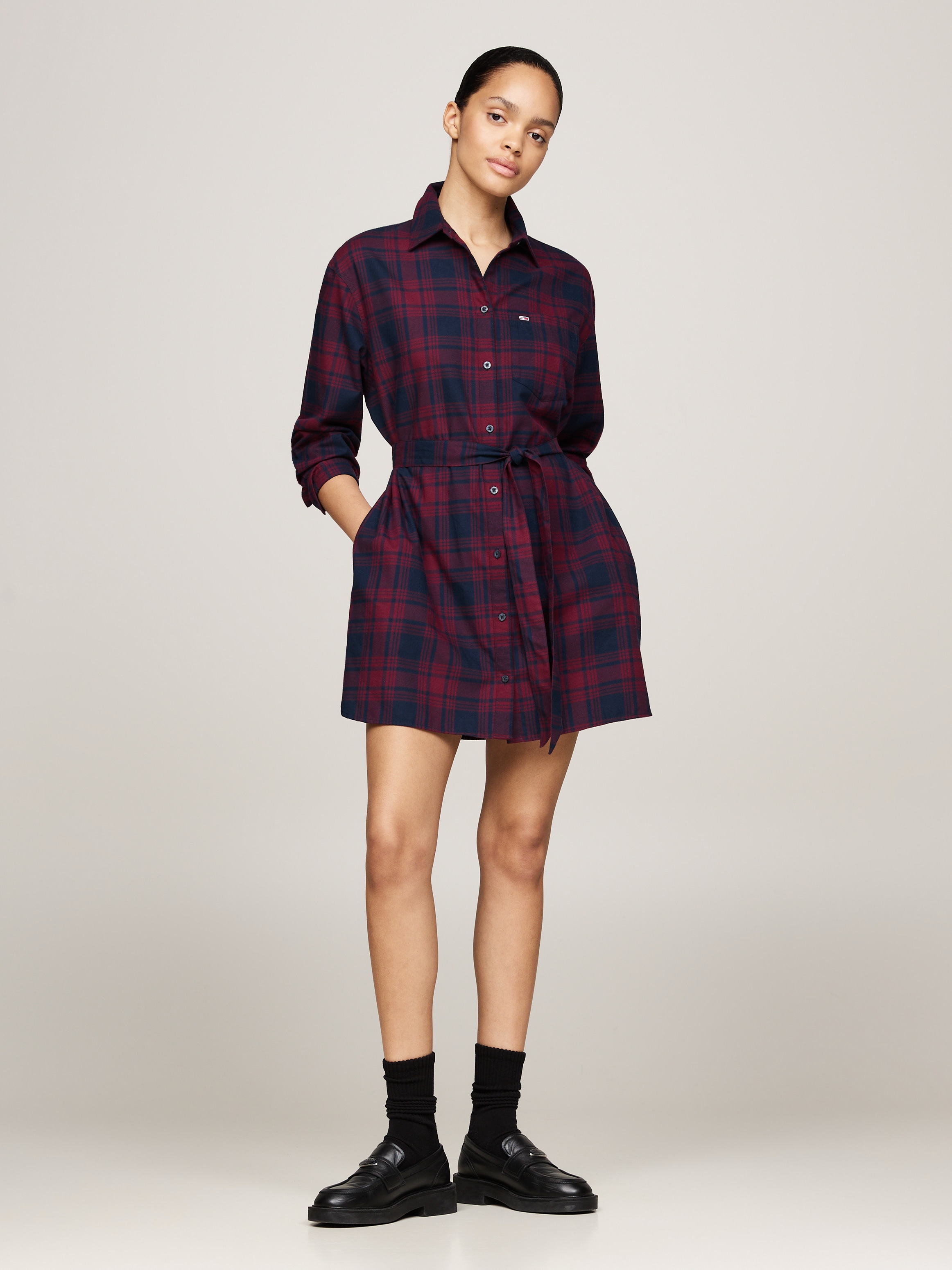 Hemdblusenkleid »TJW CHECK SHIRT DRESS EXT«, in Grossen Grössen, modisches Karodessin