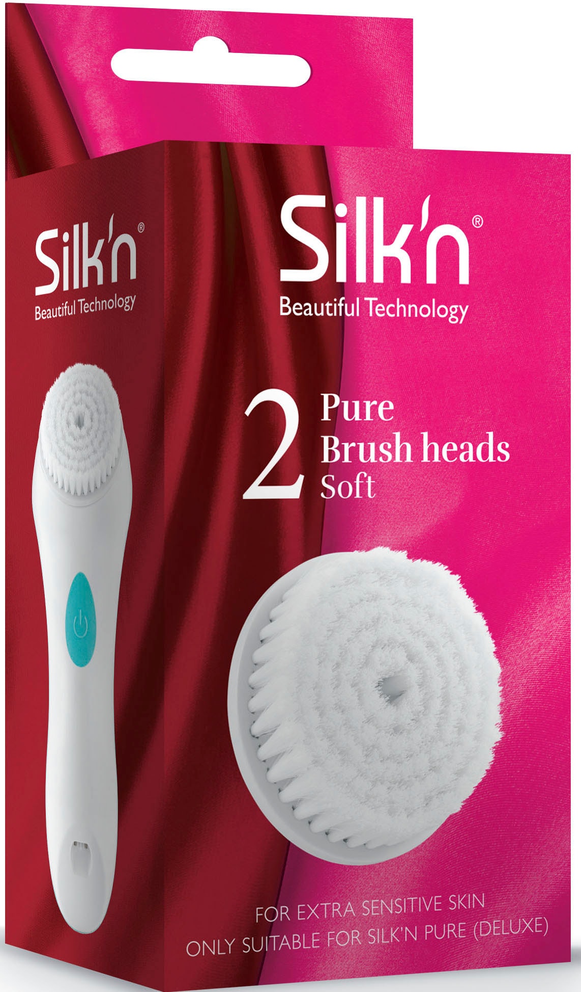 Silk'n Gesichtsbürstenaufsatz »Soft«, (Set, 2 tlg.), für Silk`n Pure und Pure Deluxe