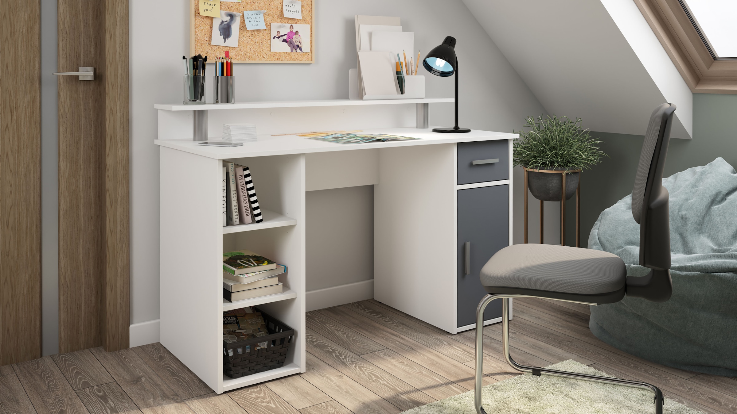 Homexperts Schreibtisch »Don«, mit viel Ablagefläche