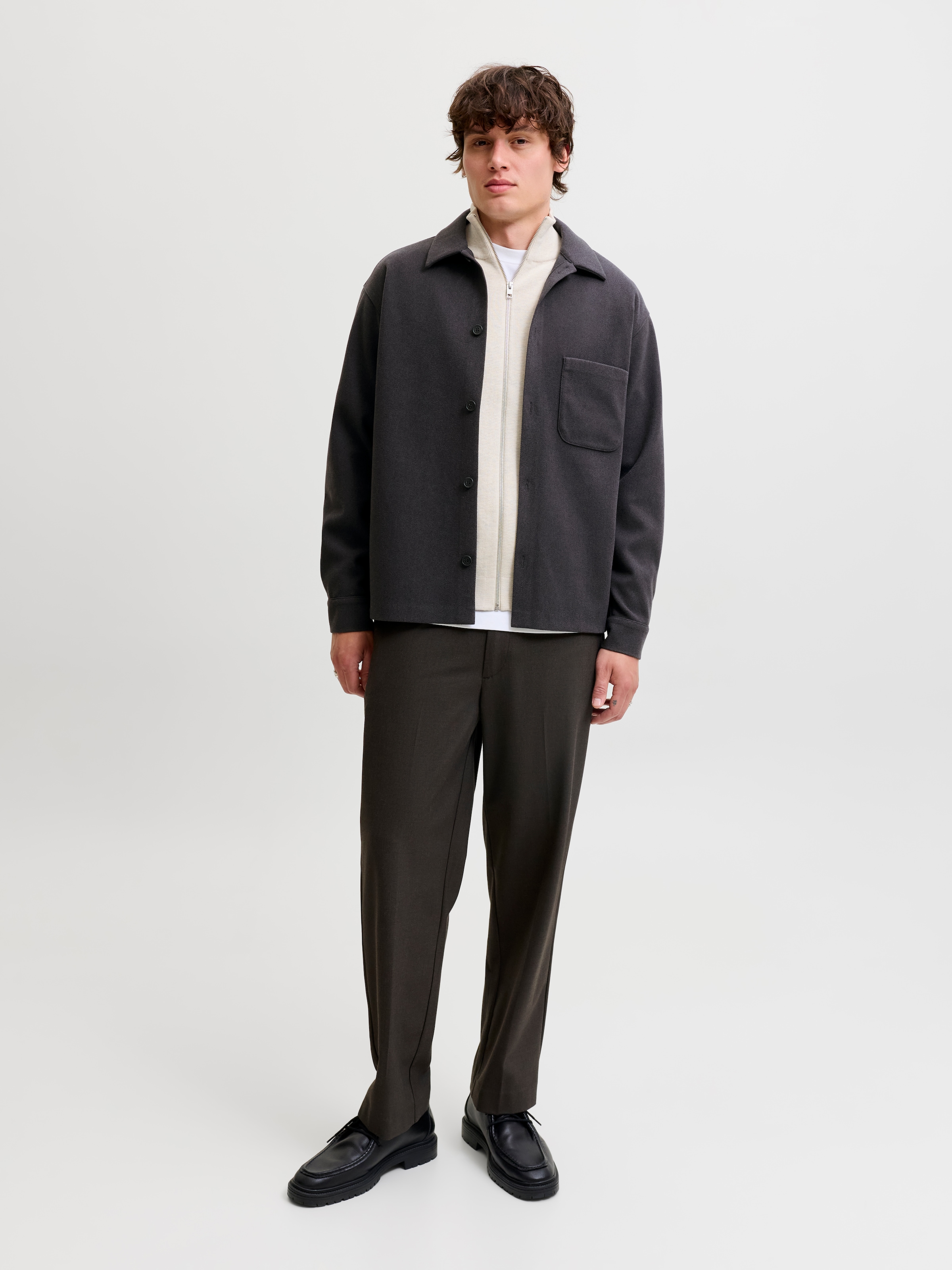 Jack & Jones Langarmhemd »JJEREGENT OVERSHIRT LS SN« Polyester, relaxed fit