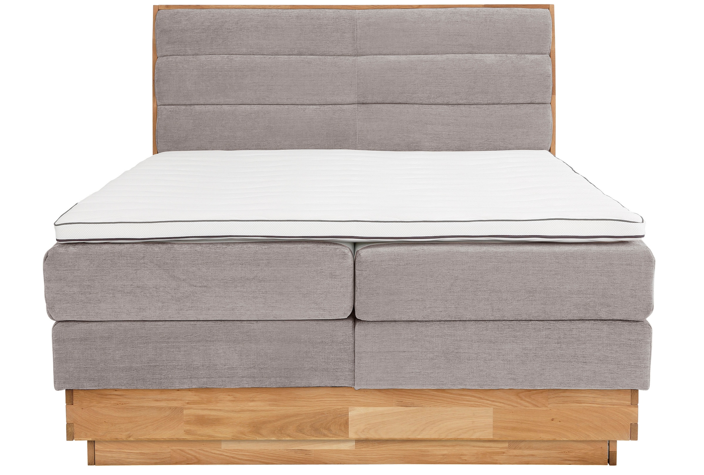GOODproduct Boxspringbett »Jenna«, ohne LED-Beleuchtung, mit zertifizierten, recycelten Bezugsstoffen
