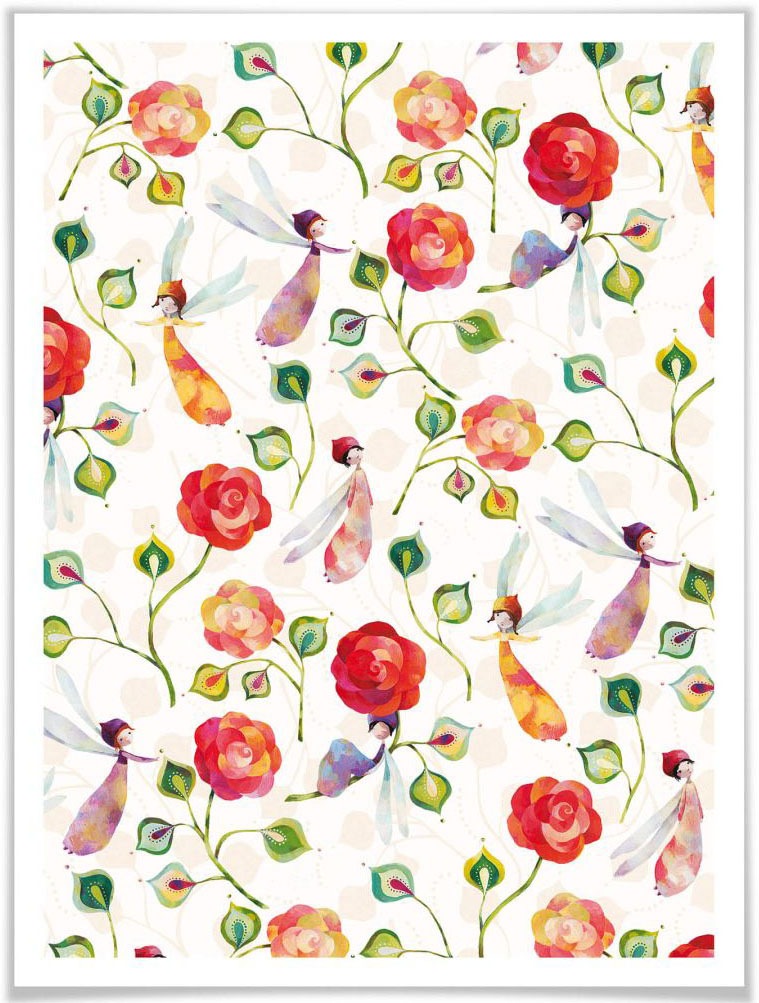 Image of Wall-Art Poster »Märchen Wandbilder Rosenzauber«, Pflanzen, (1 St.), Poster, Wandbild, Bild, Wandposter bei Ackermann Versand Schweiz