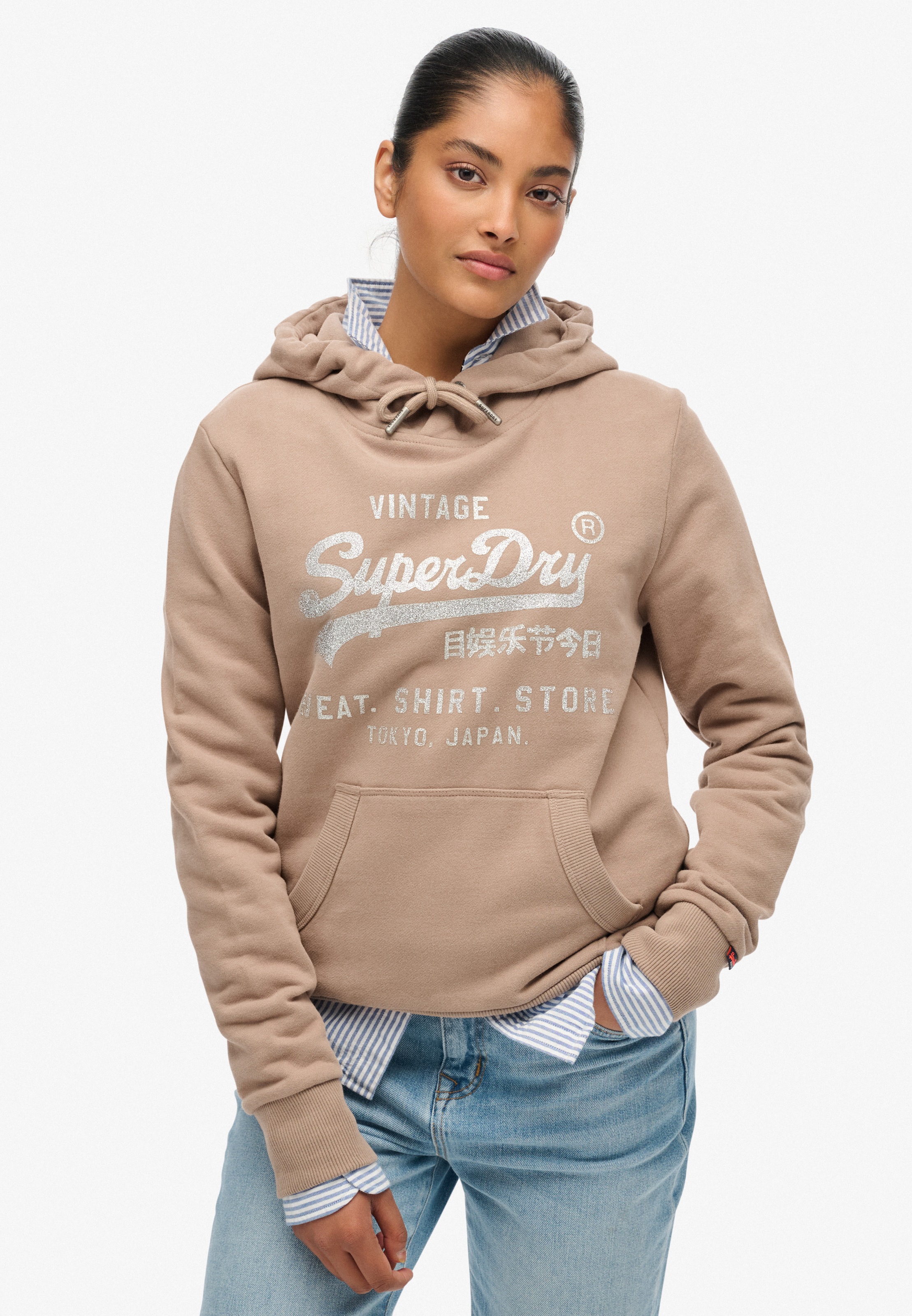 Image of Superdry Kapuzensweatshirt "EMBELLISHED VL RELAXED HOOD"