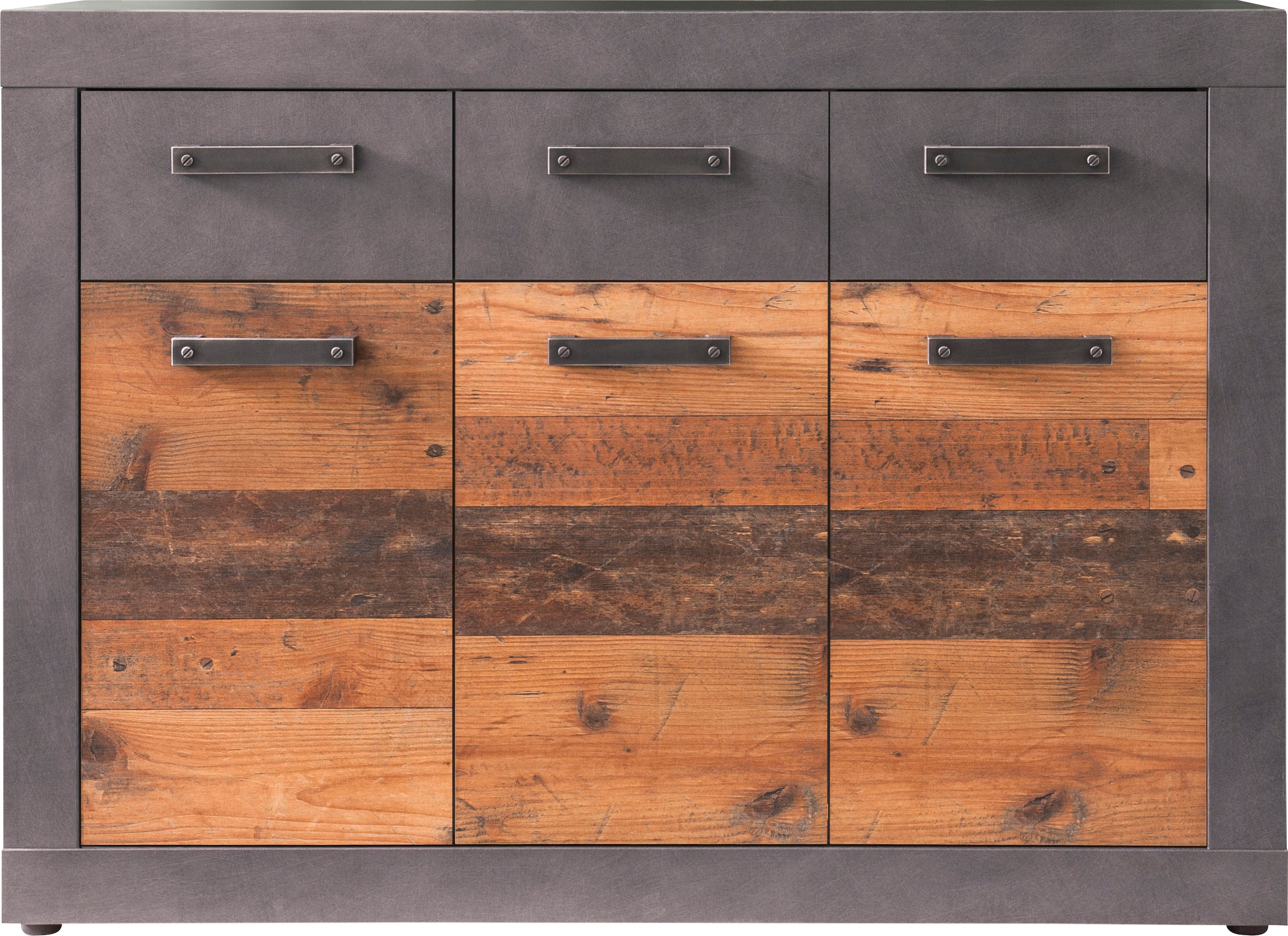 Home affaire Commode »Ilana« Kommode mit 3 Türen & 3 Schubladen - (B/T/H) 117/37/86 cm