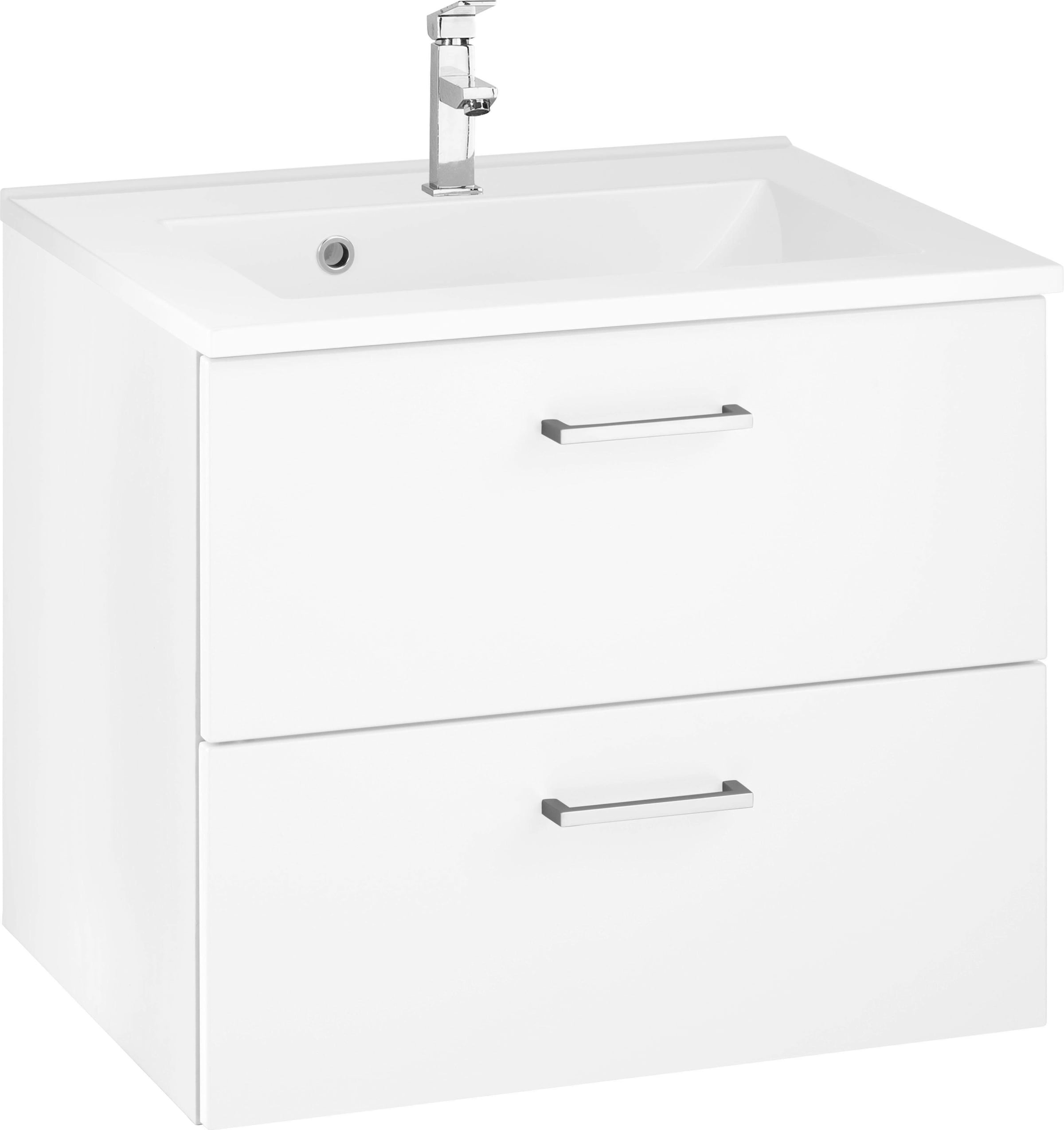 Image of welltime Waschbeckenunterschrank "Ribera" Badmöbel, Waschtisch inkl. Waschbecken, Breite 60 cm