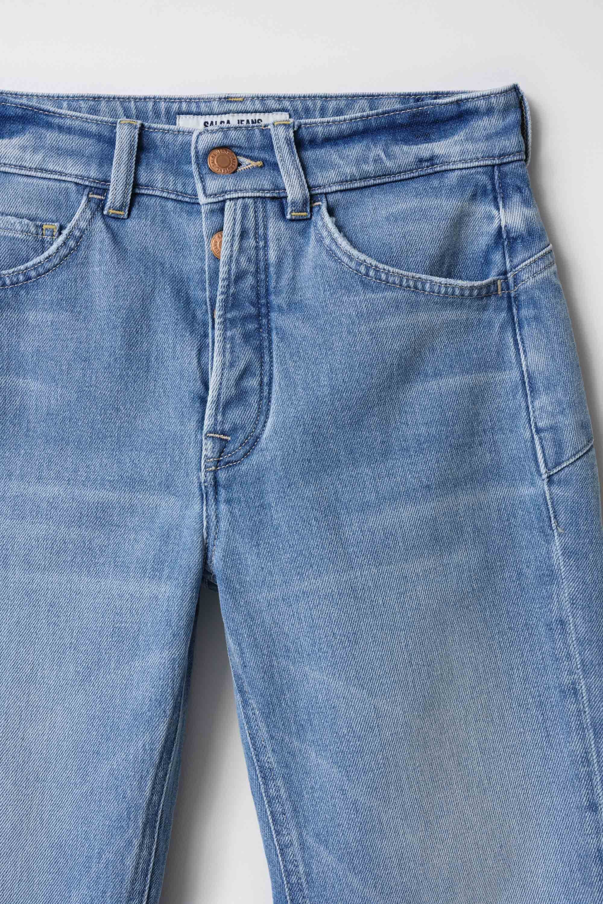 Salsa Slim-fit-Jeans »Salsa Jeans Jeans Faith Light Wash Button Detail«