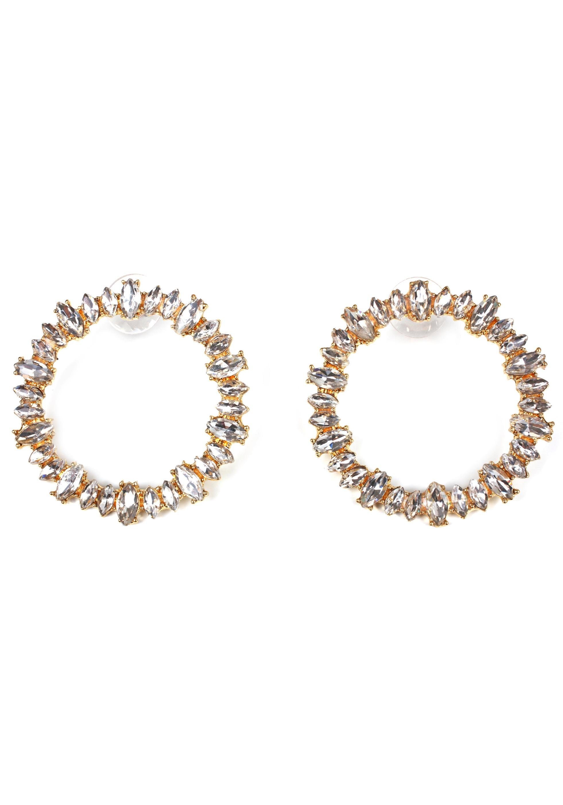 Image of J.Jayz Paar Ohrstecker »Kreis, auffallend schön«, mit Glassteinen bei Ackermann Versand Schweiz