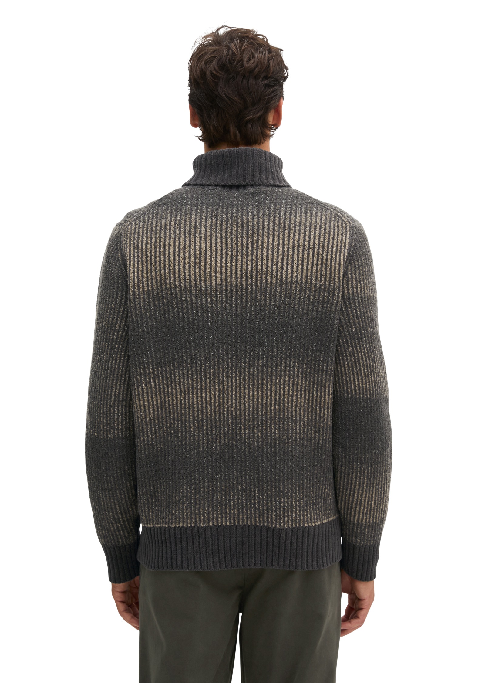 Marc O'Polo Pull à col roulé regular en mélange doux de coton bio et de laine vierge