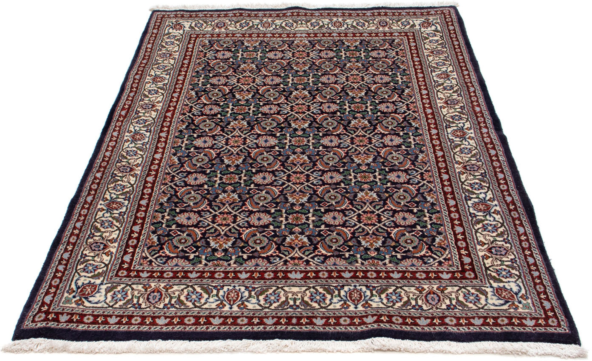 Image of morgenland Orientteppich »Perser - Classic - 159 x 109 cm - dunkelblau«, rechteckig, 10 mm Höhe, Wohnzimmer, Handgeknüpft, Einzelstück mit Zertifikat bei Ackermann Versand Schweiz