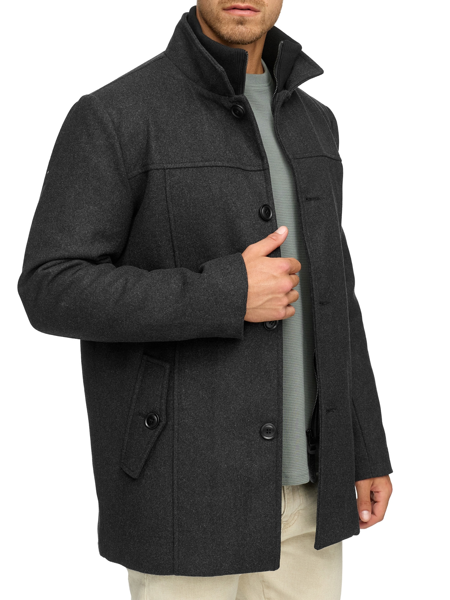 Indicode Wolljacke »INLunik« ohne Kapuze