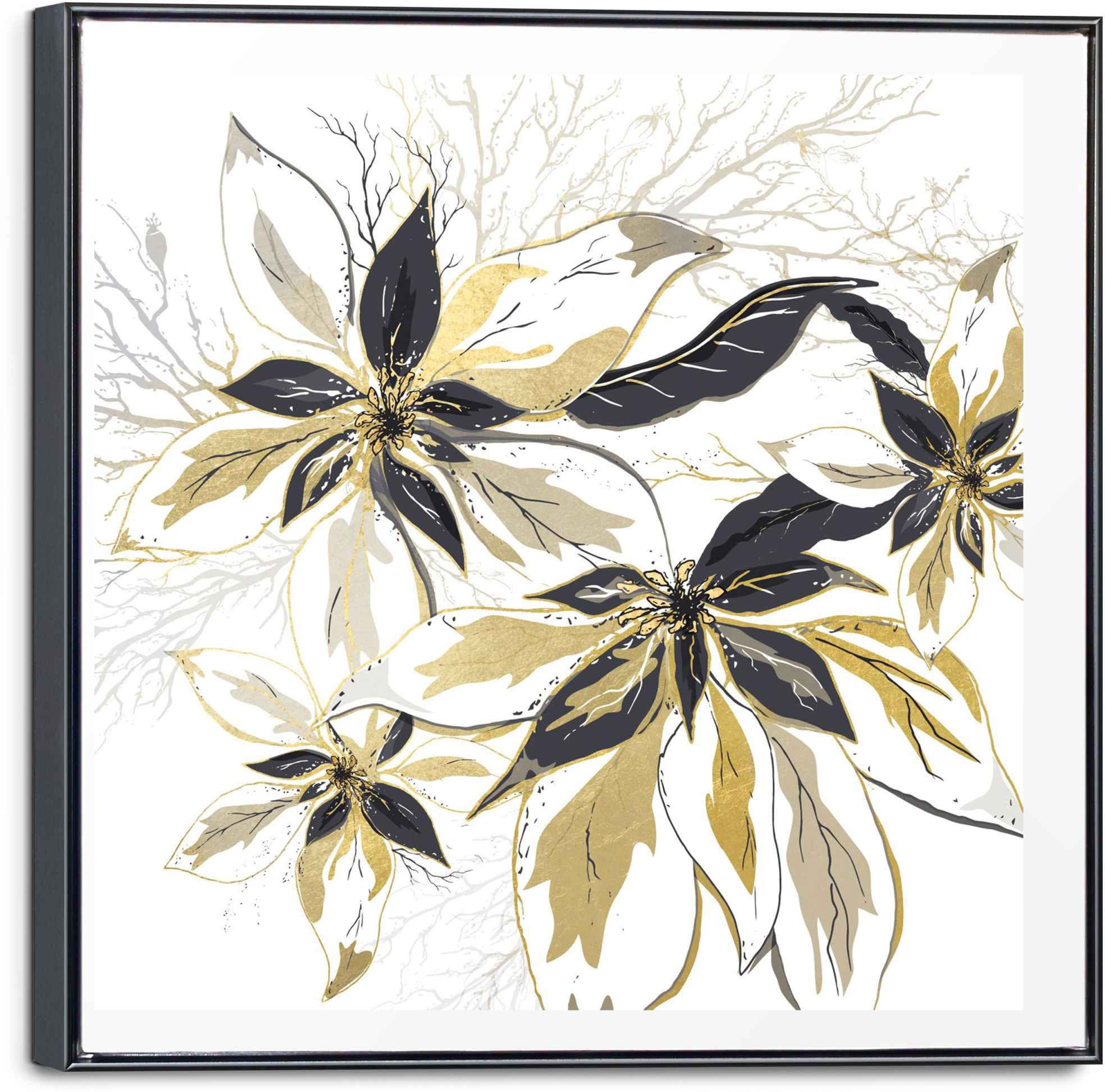 Image of Reinders! Leinwandbild »Leinwandbild Goldene Blüten Blumen - Glamourös - Stilvoll«, Blumen, (1 St.) bei Ackermann Versand Schweiz