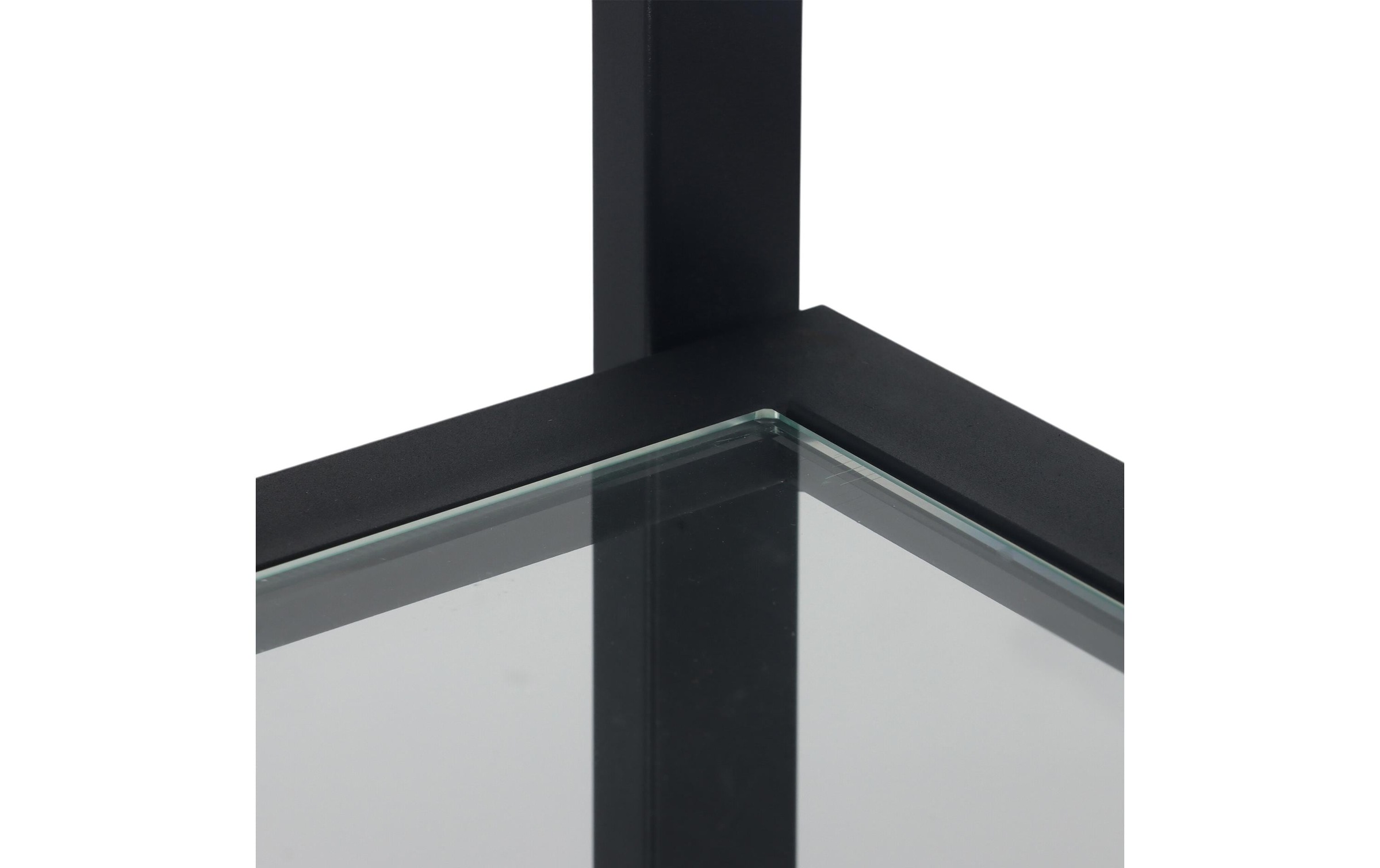 relaxdays Konsolentisch »73 x 100 x 30 cm« Eleganter Ablagetisch mit Glasregalen