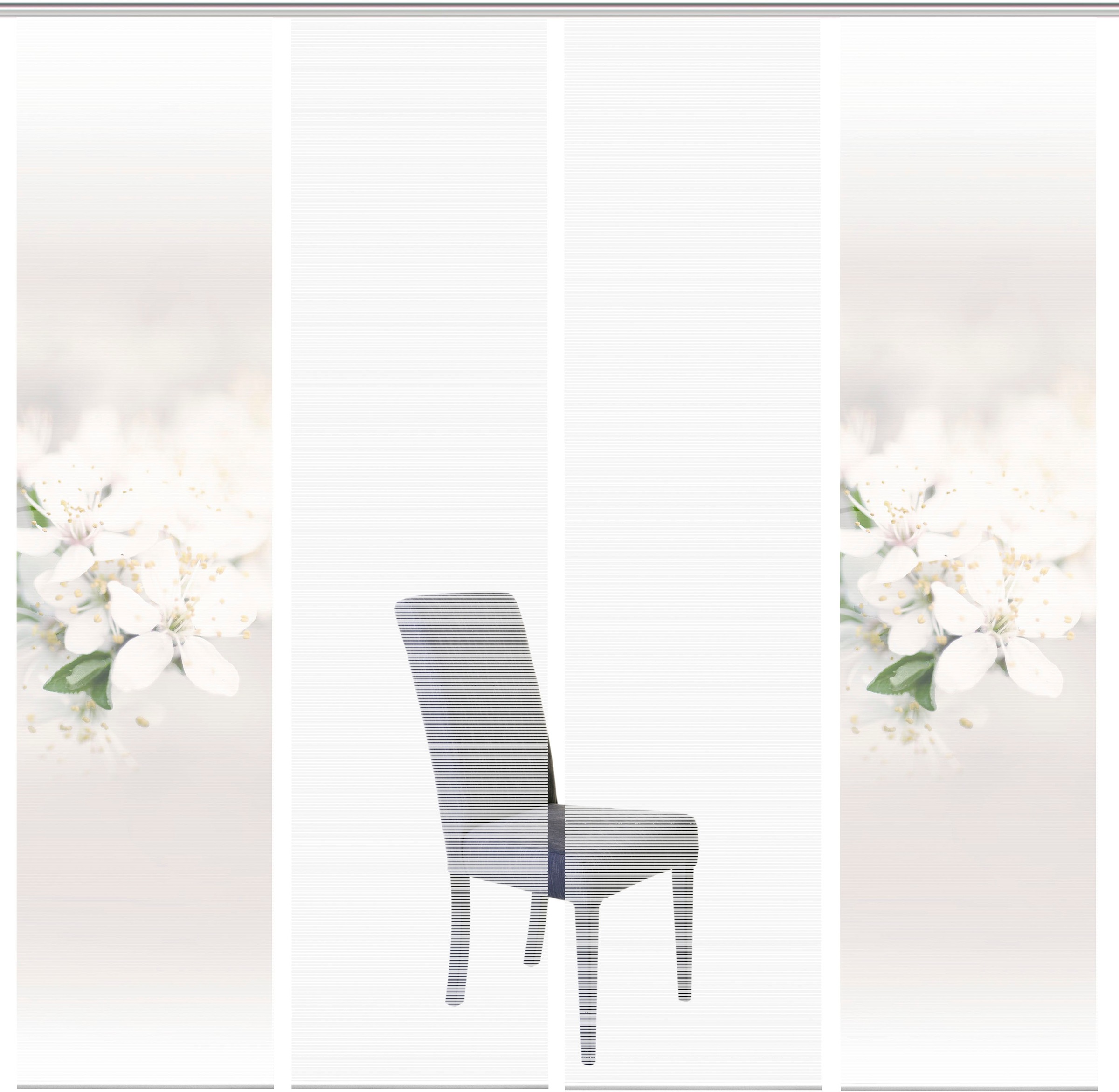 Image of Vision S Schiebegardine »PULSA 4er SET«, (4 St.), Bambus-Optik, Digital bedruckt bei Ackermann Versand Schweiz