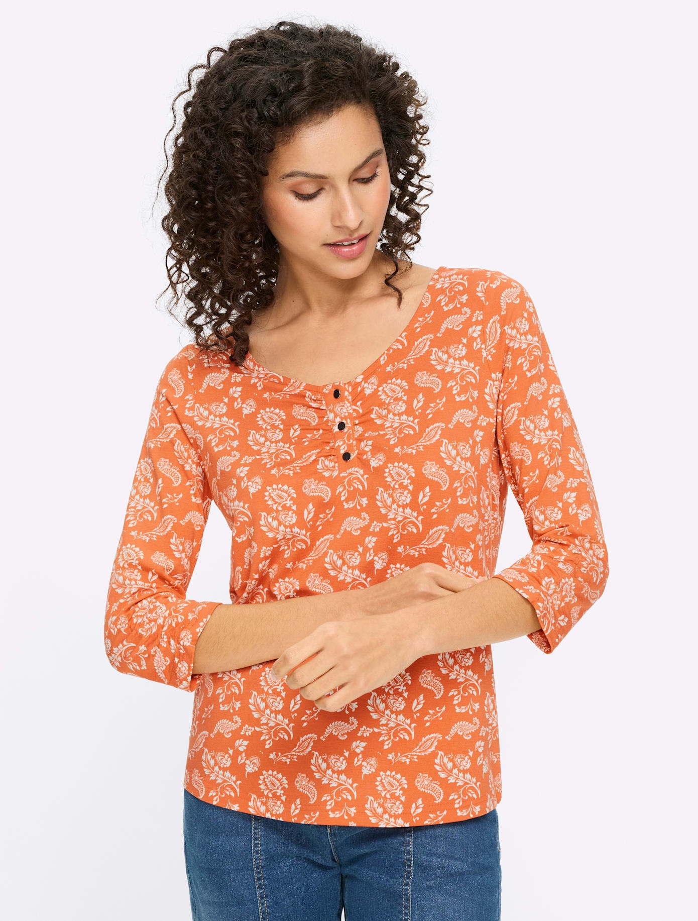 heine 3/4-Arm-Shirt »Druck-Shirt« 1 tlg.