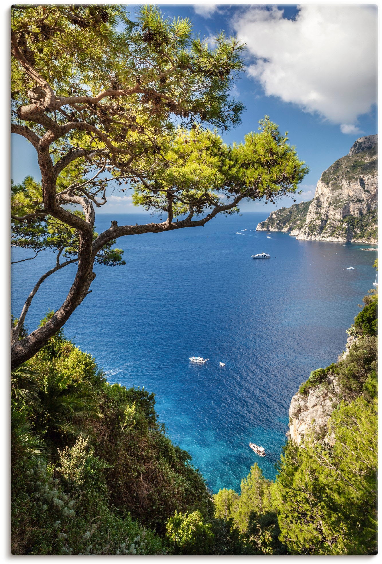Artland Wandbild Italien«, Bilder, de Wandaufkleber Poster Leinwandbild, oder Meer Capri, Masullo, »Punta Insel kaufen (1 versch. als in St.), bequem Grössen Alubild