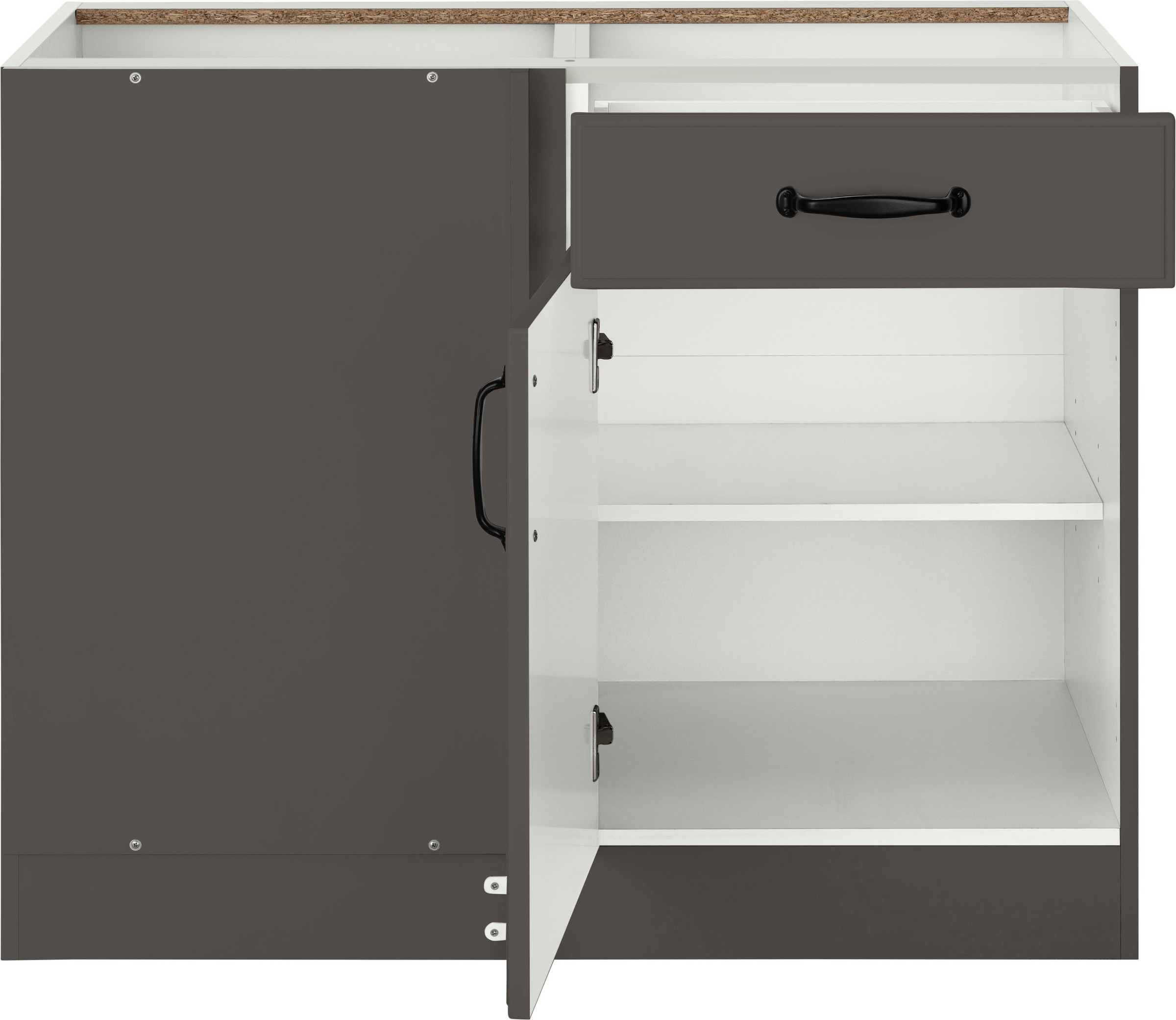 wiho Küchen Eckunterschrank »Erla«, 100 cm breit, Kassettenfront, Planungsmass 110 cm, ohne Arbeitsplatte