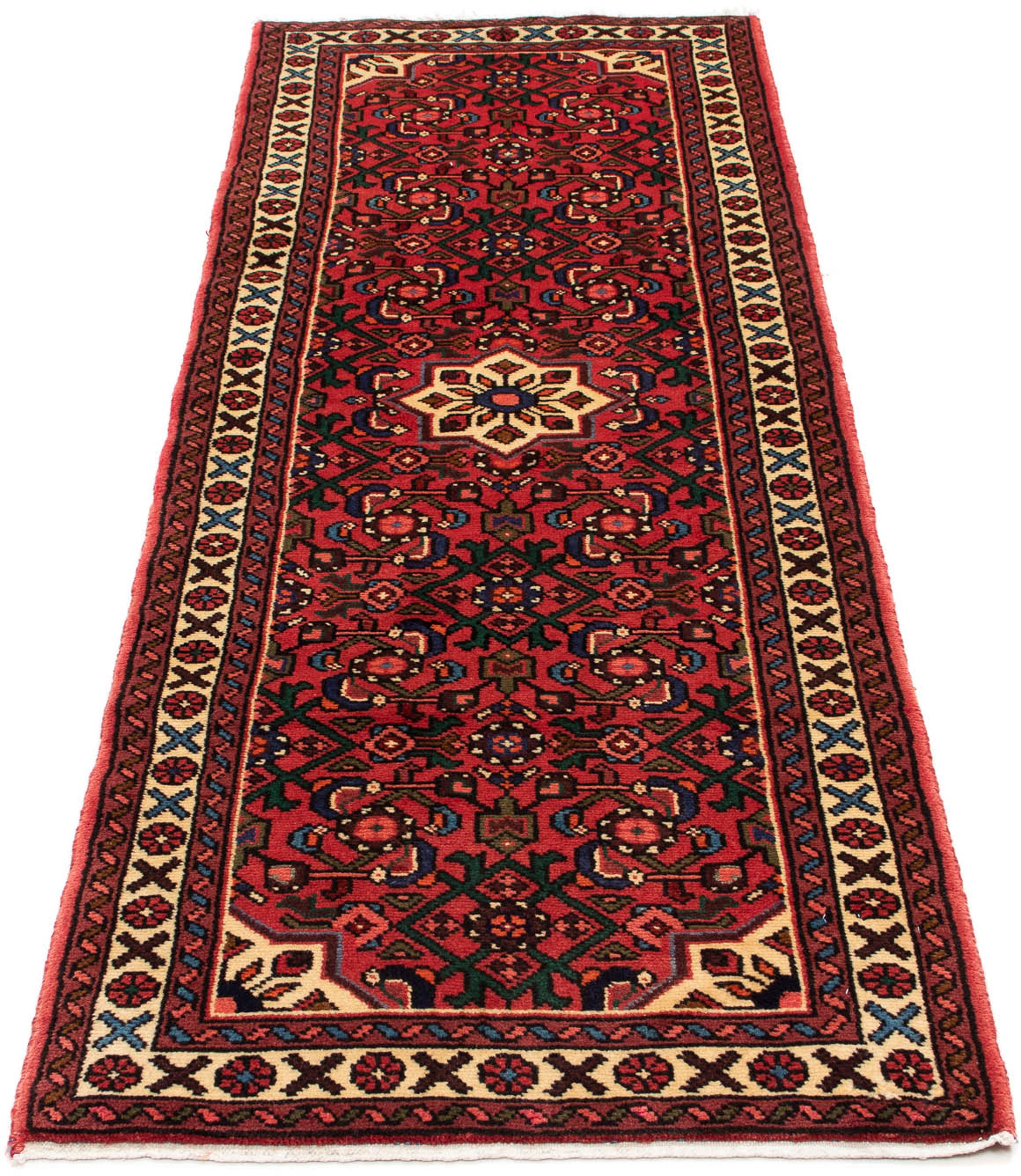 Image of morgenland Orientteppich »Perser - Nomadic - 203 x 70 cm - dunkelrot«, rechteckig, 10 mm Höhe, Wohnzimmer, Handgeknüpft, Einzelstück mit Zertifikat bei Ackermann Versand Schweiz